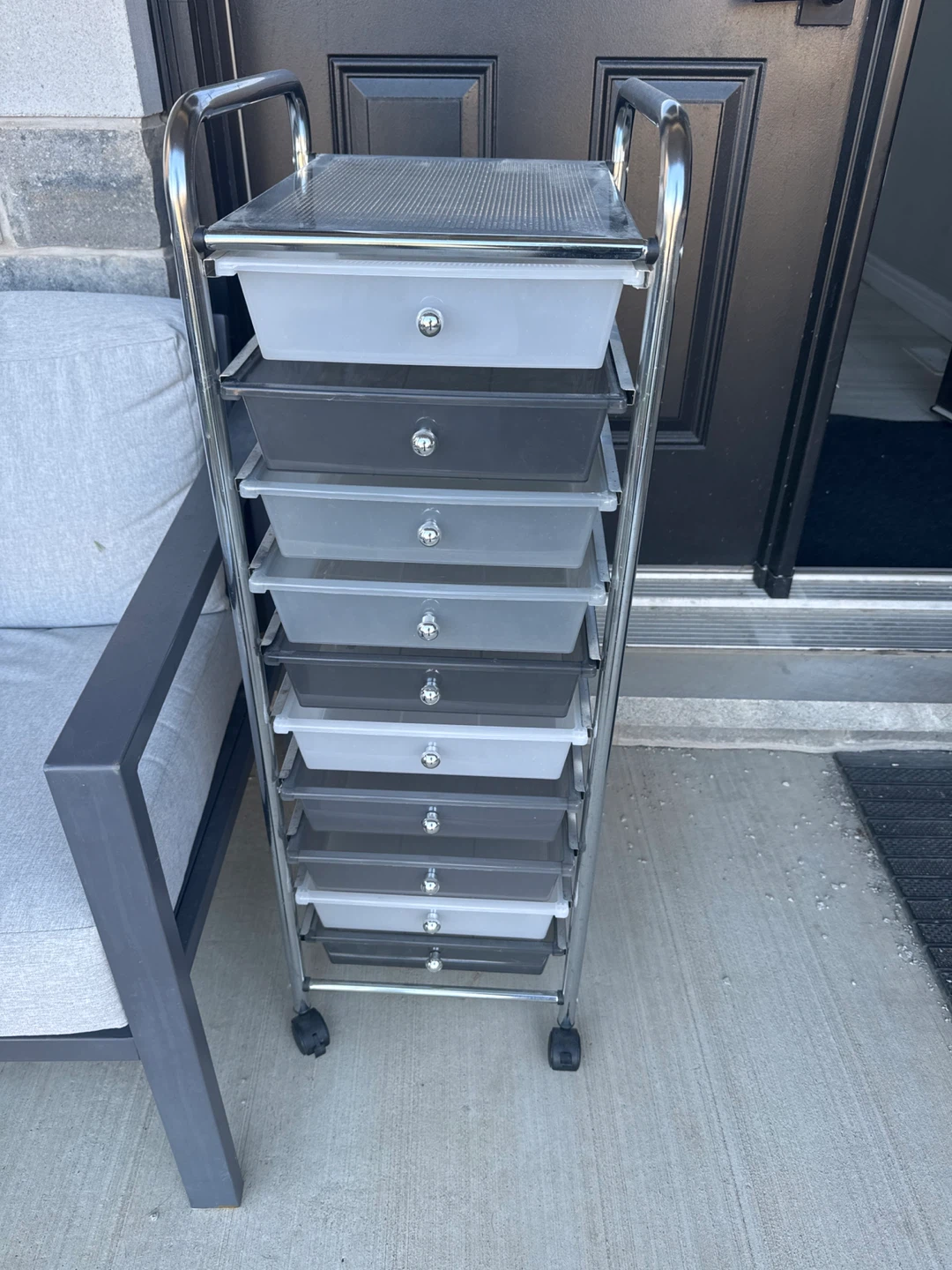 Rolling Storage Cart with 10 Drawers
