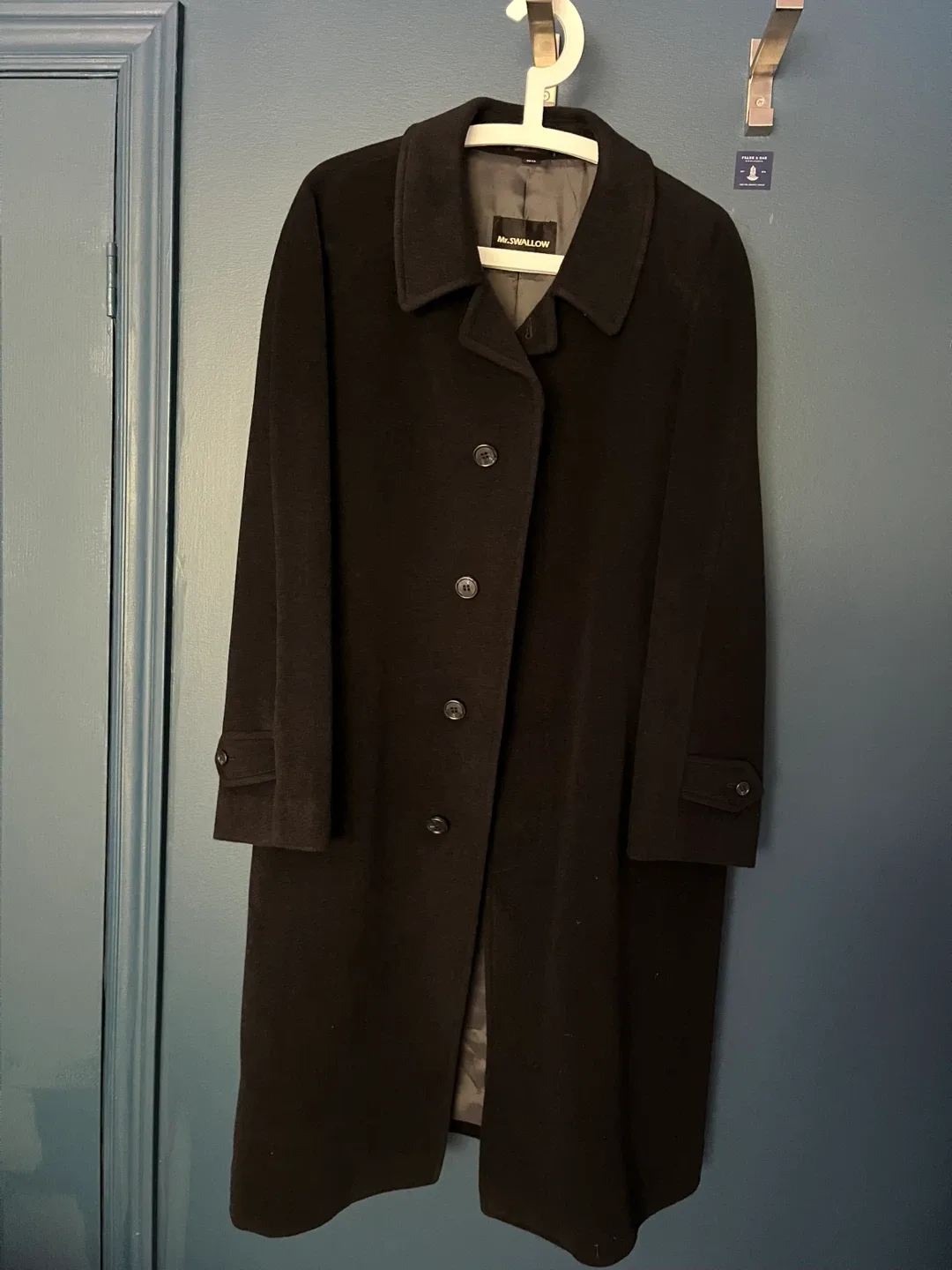 Black Wool Overcoat Men image indicator(2)