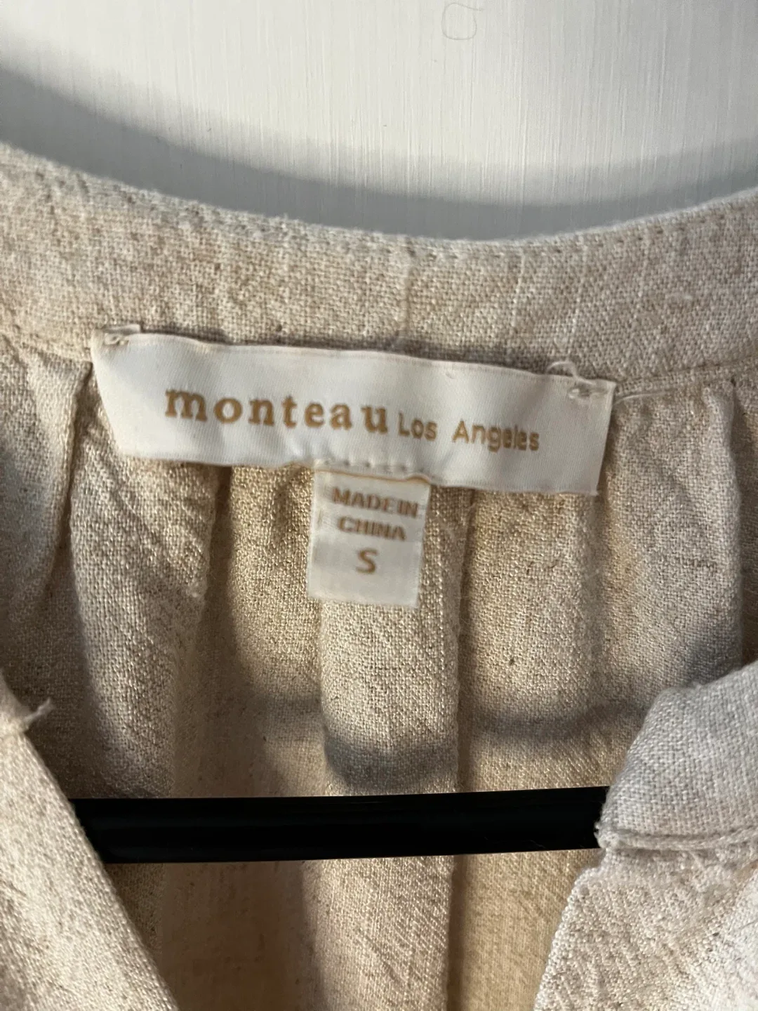 Monteau Los Angeles Beige Linen Dress - S image indicator(2)