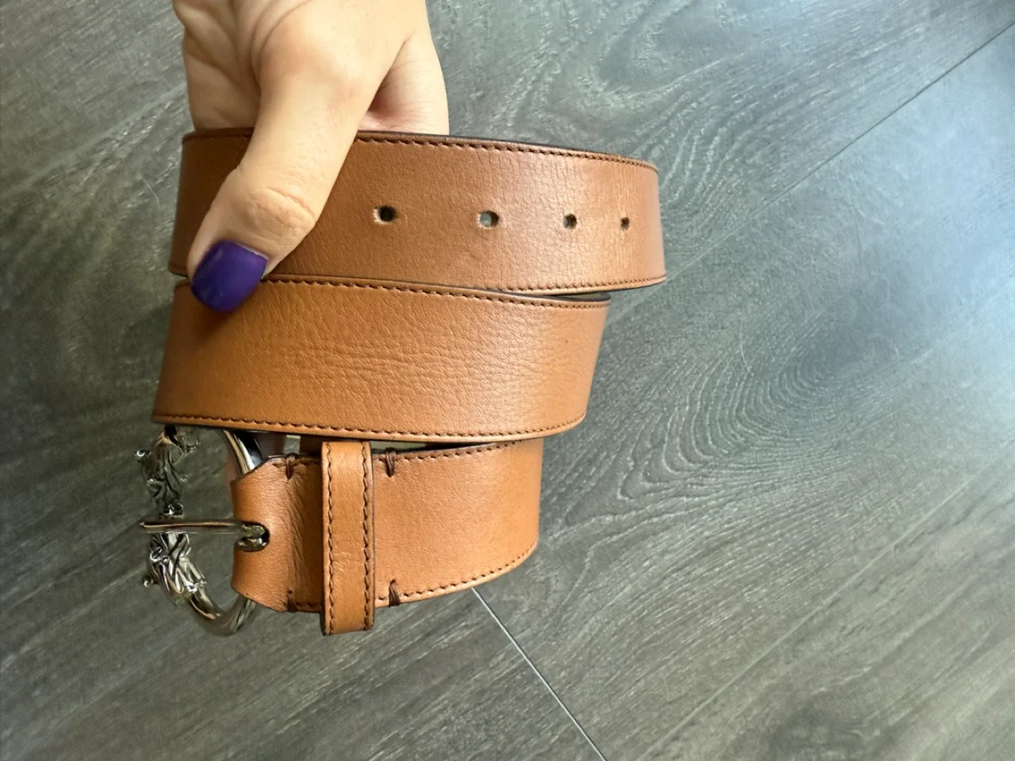 ESCADA Sport leather belt Italy beige 100cm image indicator(7)