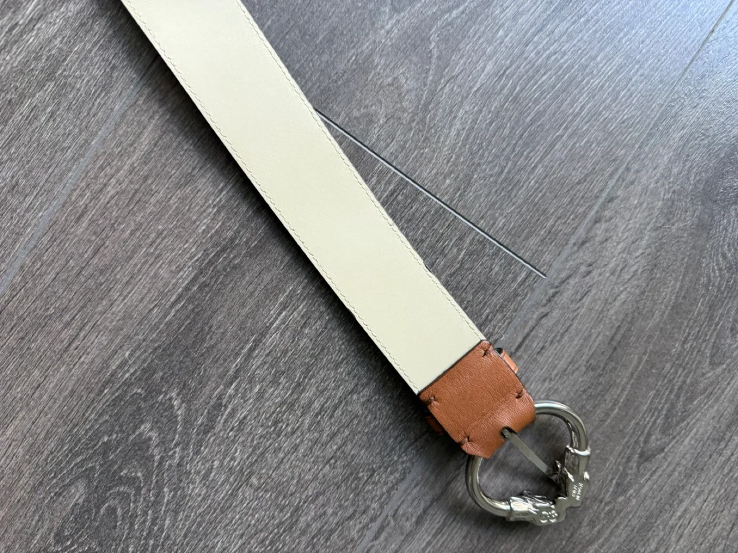 ESCADA Sport leather belt Italy beige 100cm image indicator(6)