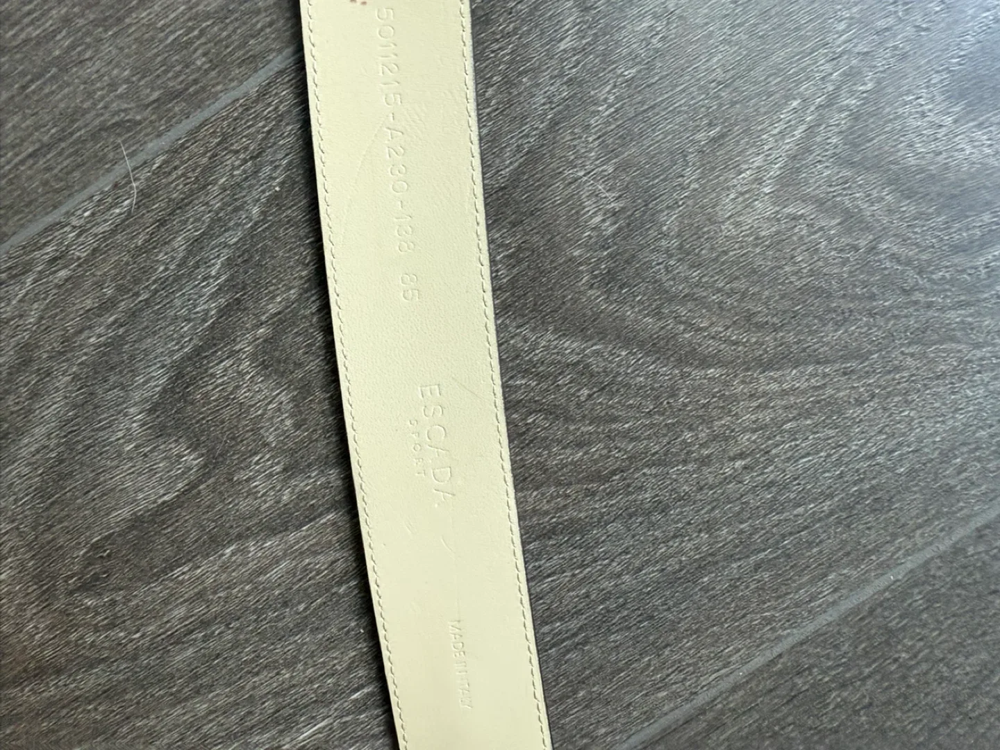ESCADA Sport leather belt Italy beige 100cm image indicator(4)