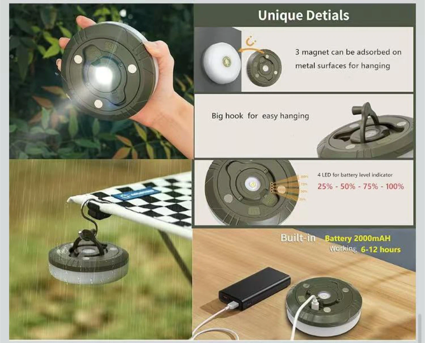 Camping Light with String Lights - photo 4