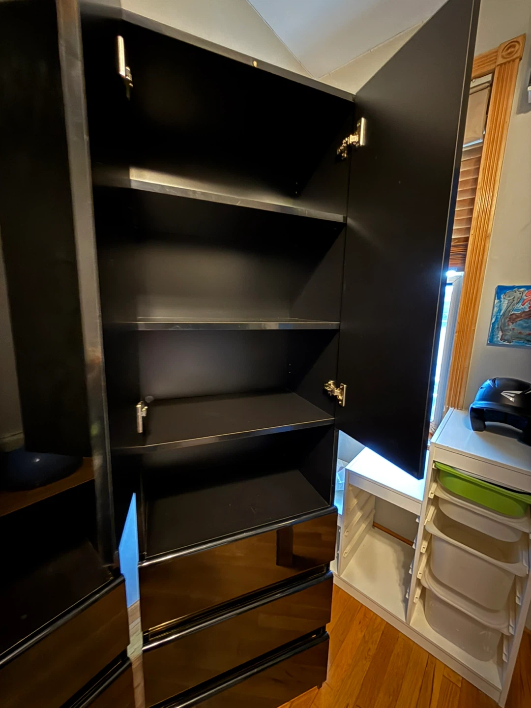 2 Black Wardrobe with Drawers - photo 2