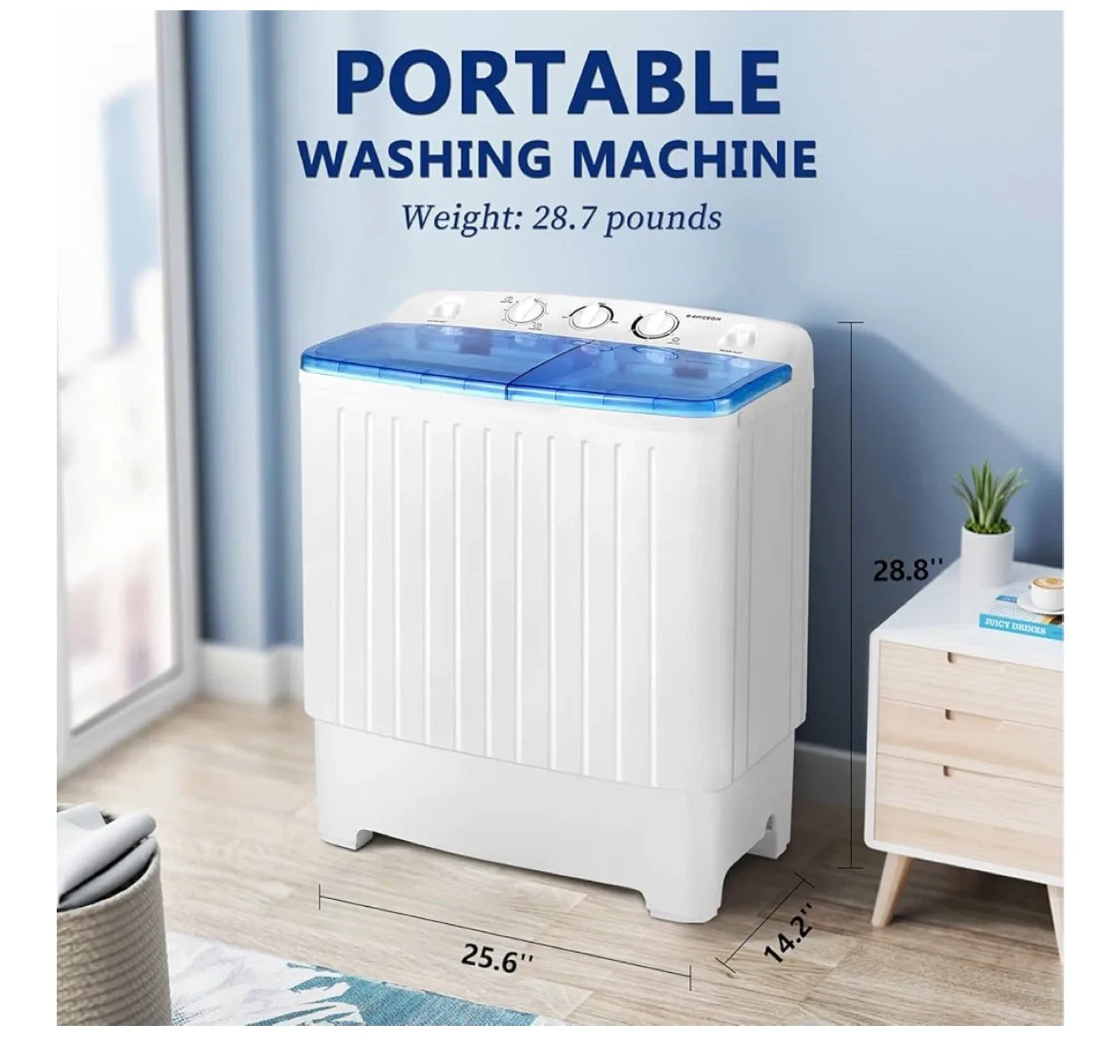 Portable Mini Washer and Dryer(New) image indicator(2)