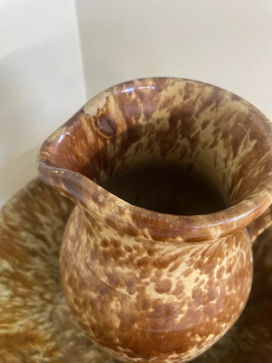 Antique Bennington Pitcher & Bowl - Late 1800’s image indicator(4)