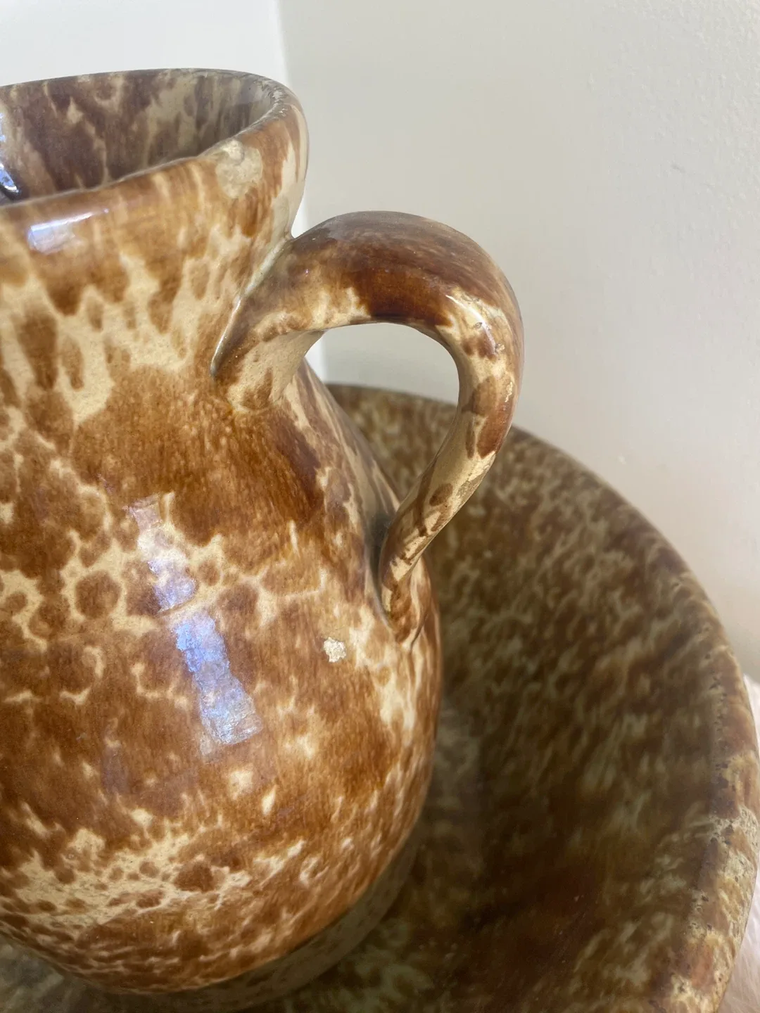 Antique Bennington Pitcher & Bowl - Late 1800’s image indicator(3)