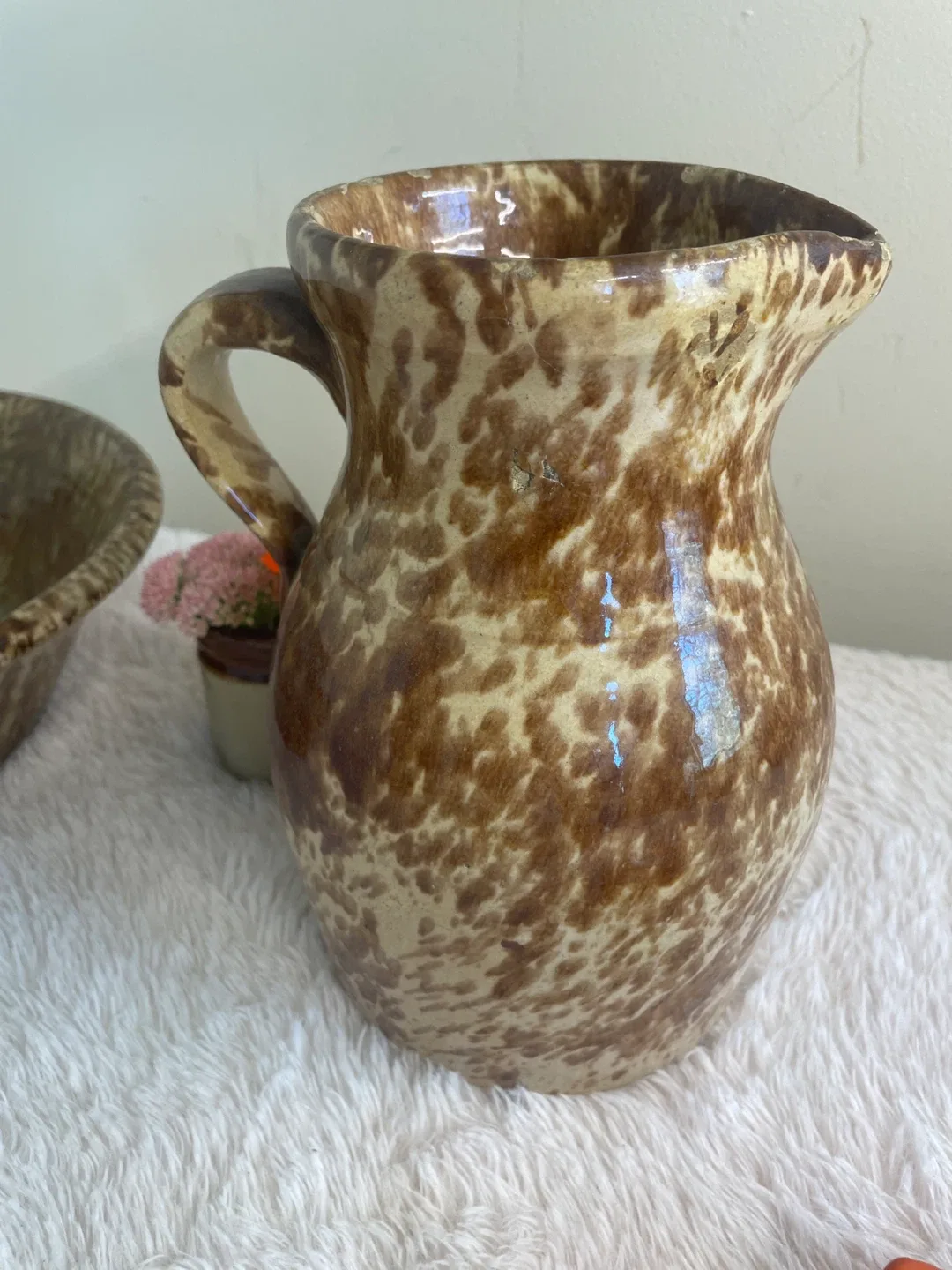 Antique Bennington Pitcher & Bowl - Late 1800’s image indicator(8)