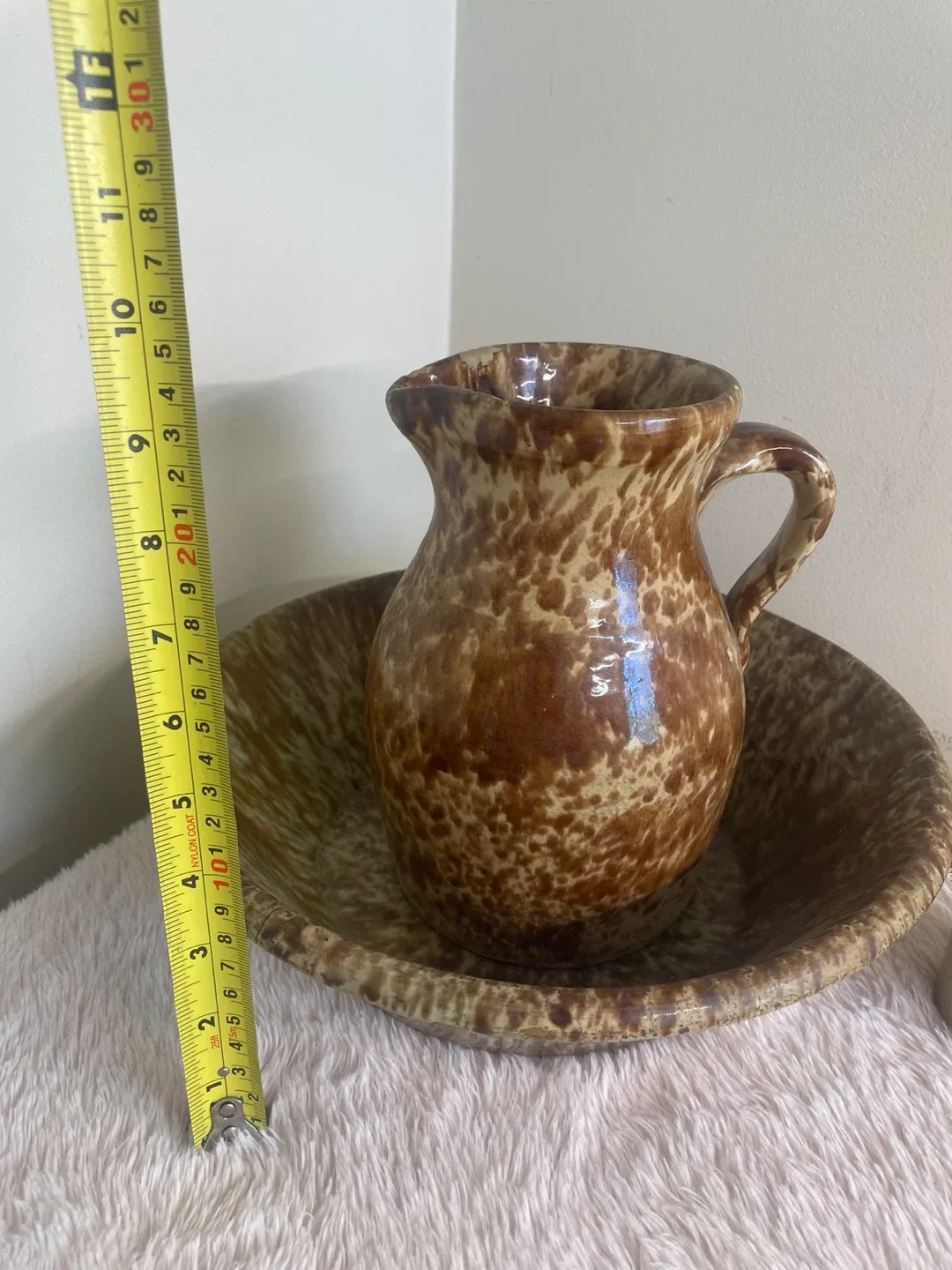 Antique Bennington Pitcher & Bowl - Late 1800’s image indicator(2)