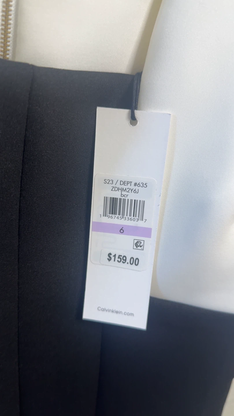Calvin Klein Black & White Dress - Size 6 - photo 3