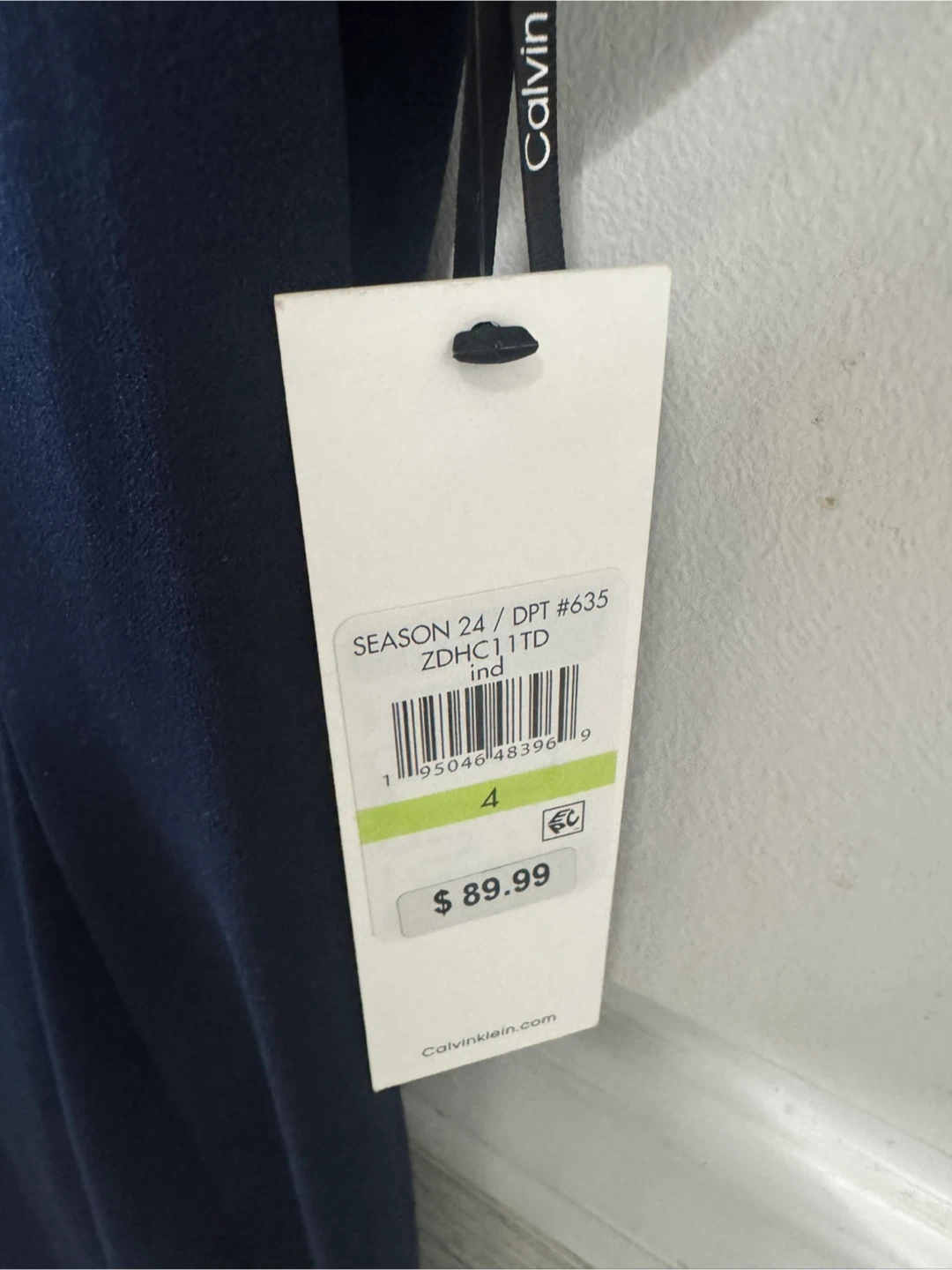 Calvin Klein Navy Blue Dress - Size 4 - photo 4