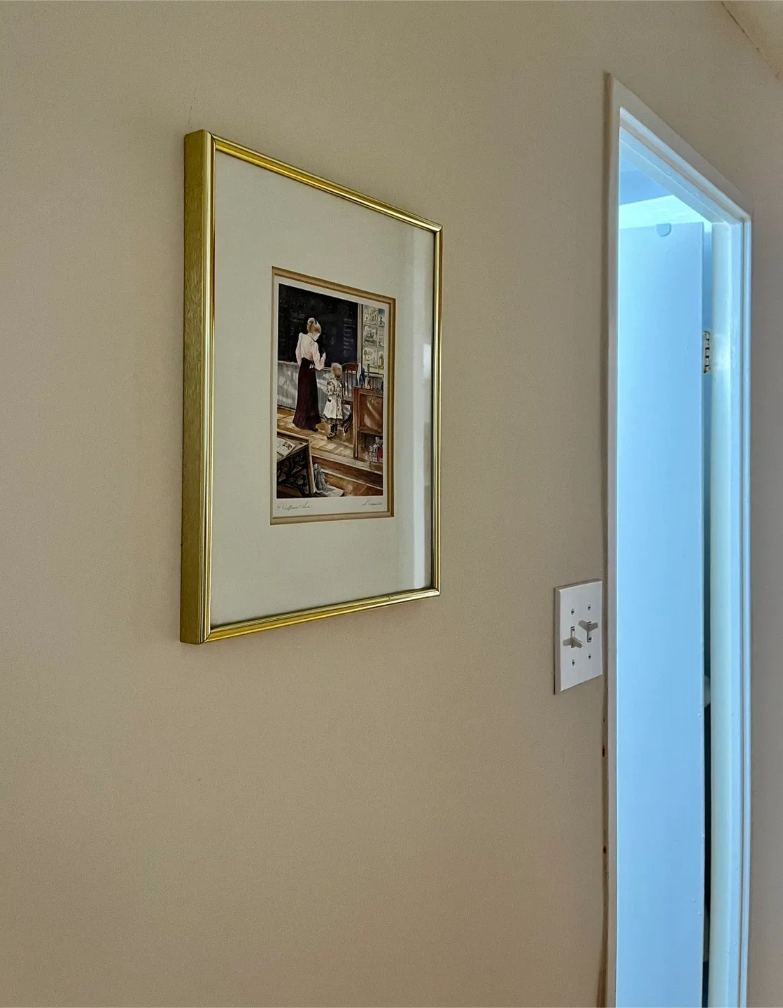 Shirley Deaville "A Difficult Sum” Framed & Signed Print image indicator(2)