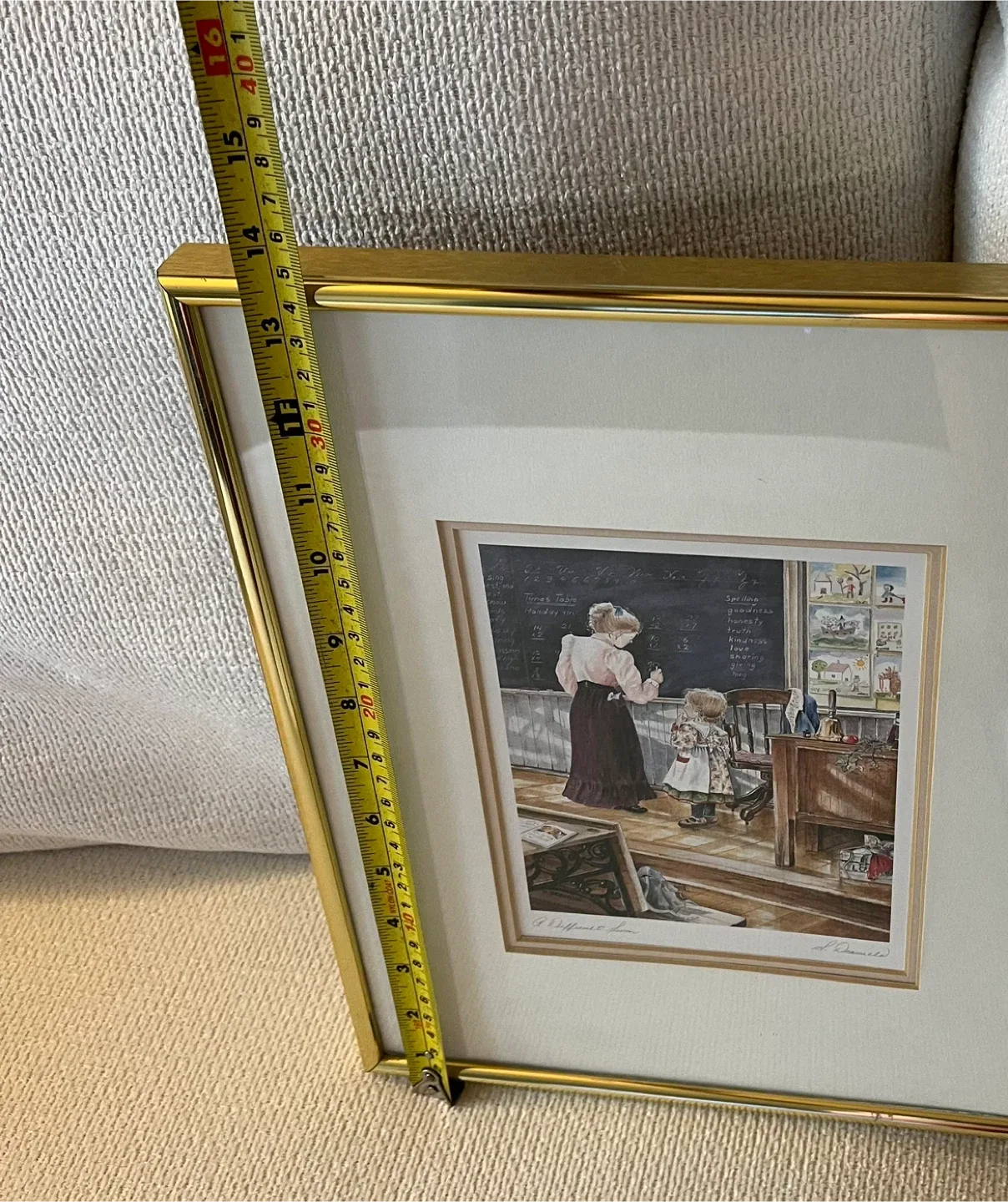 Shirley Deaville "A Difficult Sum” Framed & Signed Print image indicator(5)