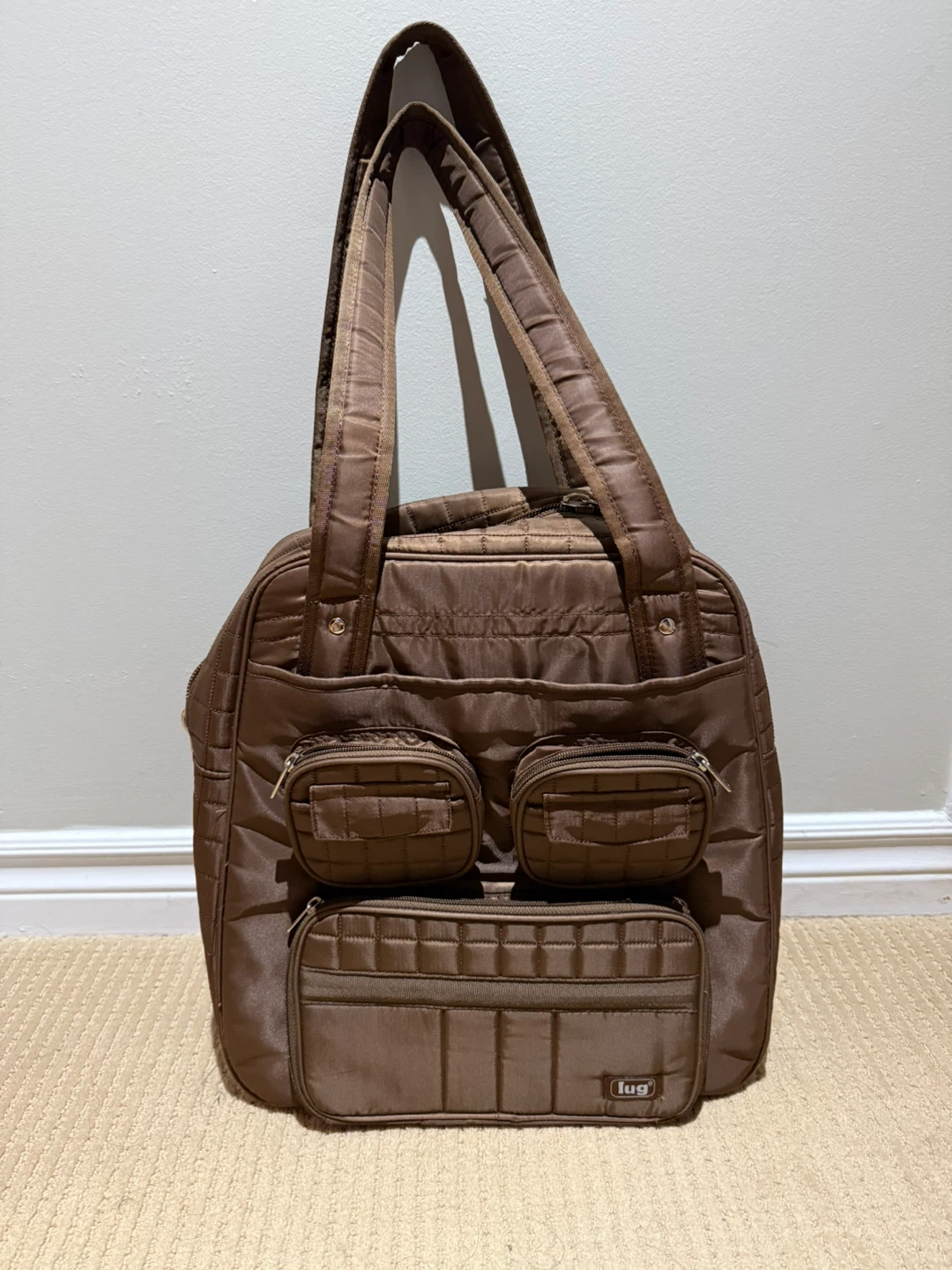 Lug Quilted Brown Tote Bag