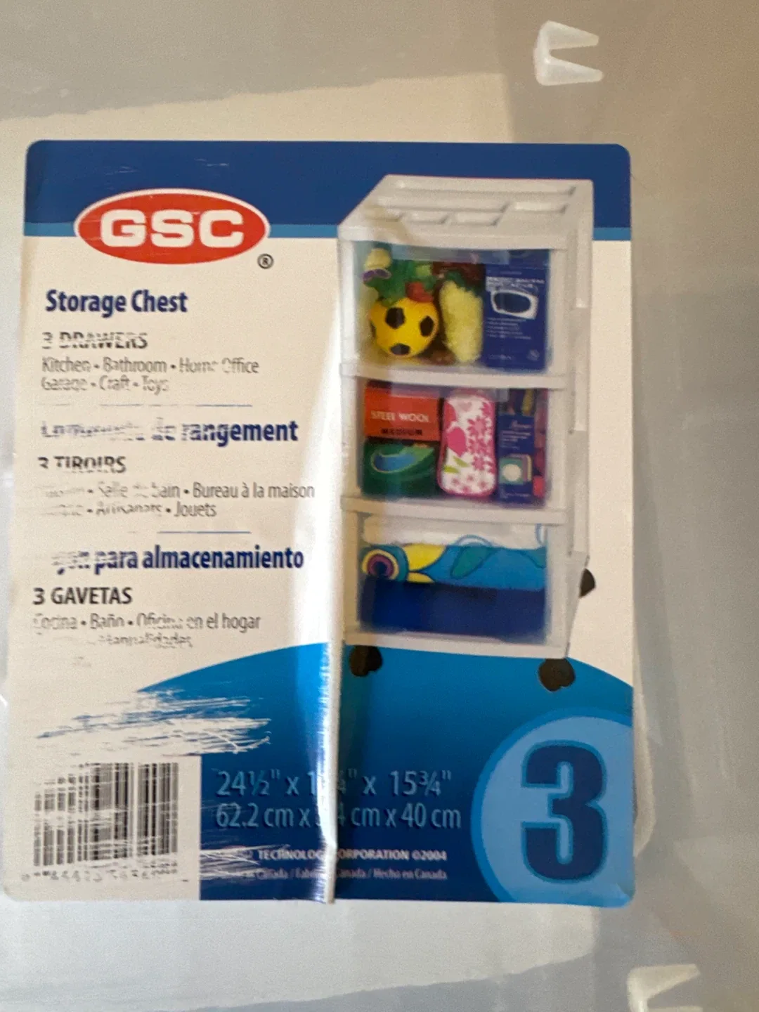 GSC 3-Drawer Storage Chest on Wheels thumbnail
