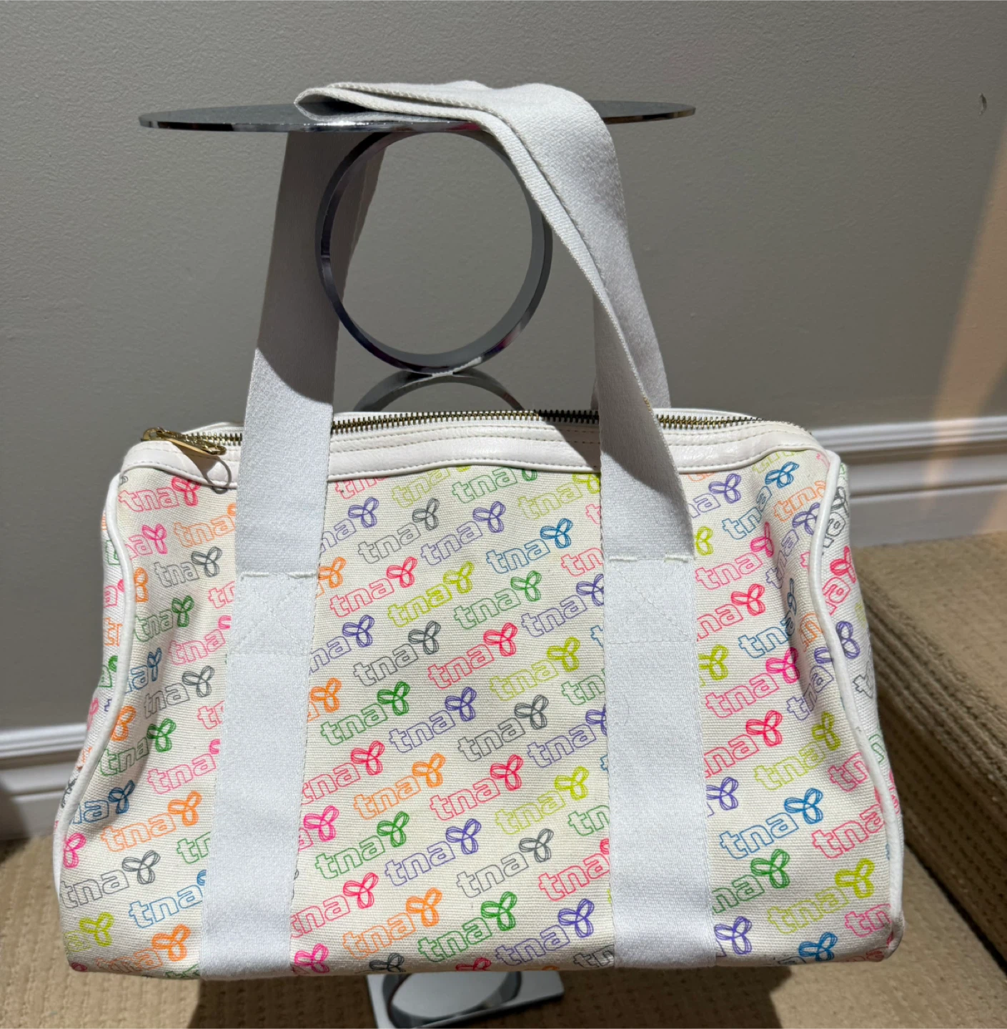 TNA White Duffle Bag