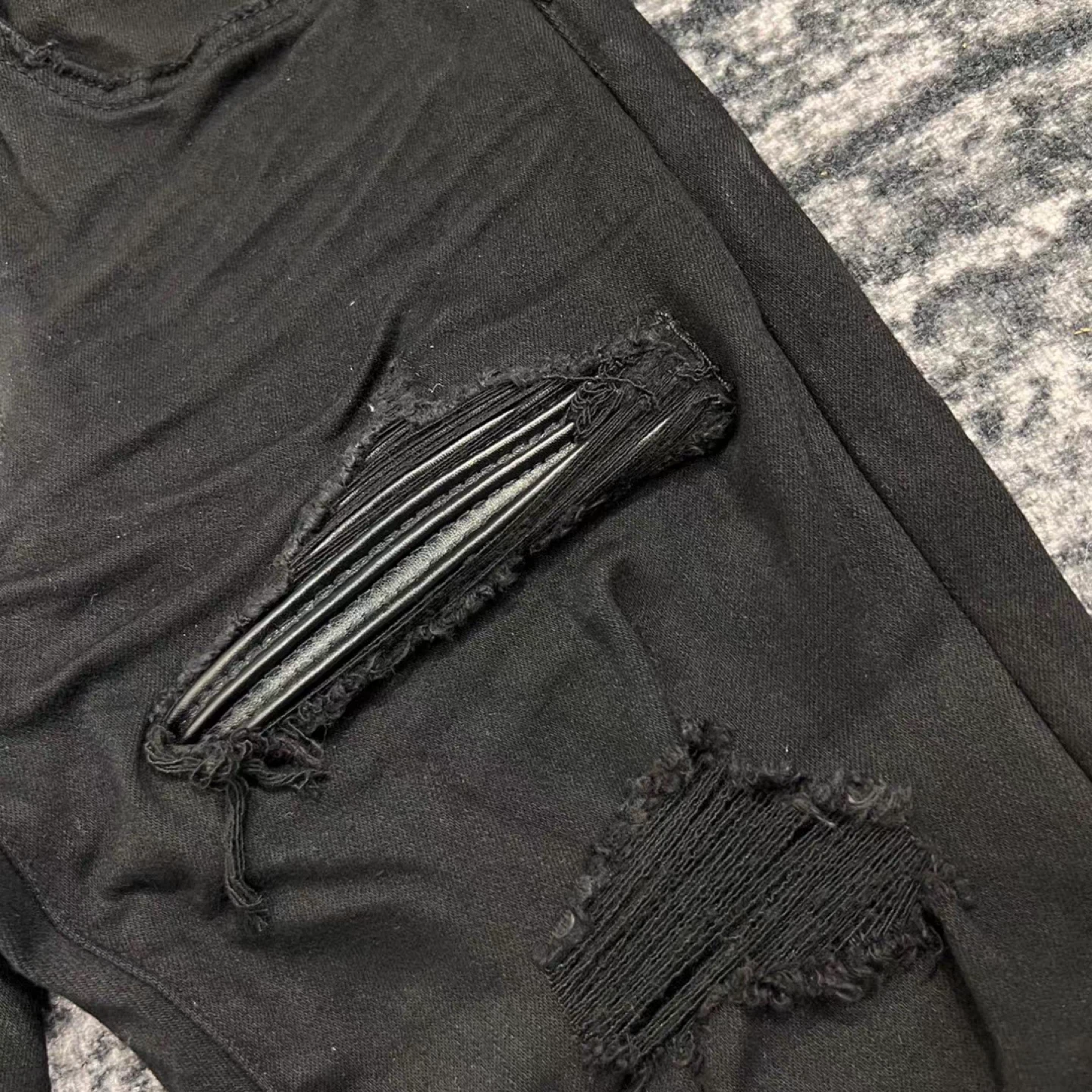 Amiri MX1 Distressed Black Jeans - photo 5
