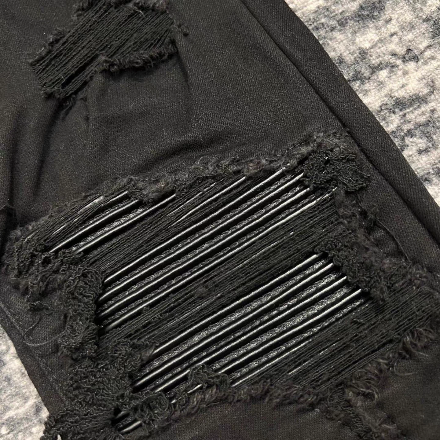 Amiri MX1 Distressed Black Jeans - photo 3