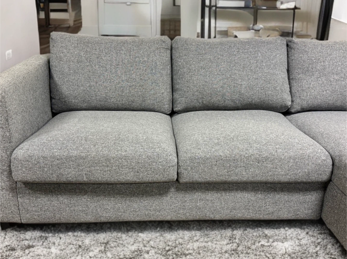 Grey Sectional Sofa with Storage Chaise - photo 5