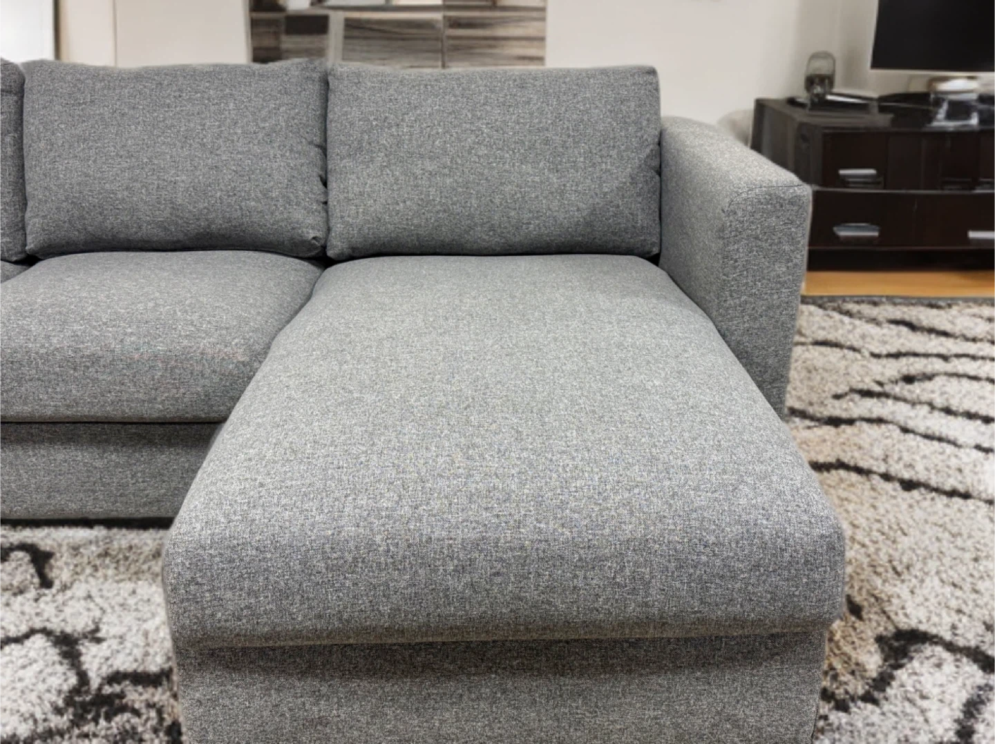 Grey Sectional Sofa with Storage Chaise - photo 4
