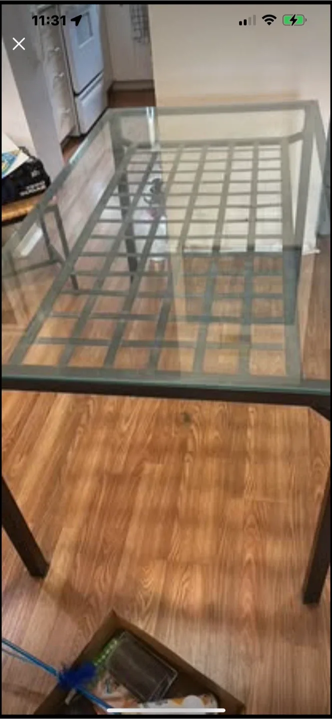 Ikea metal table no glass thumbnail