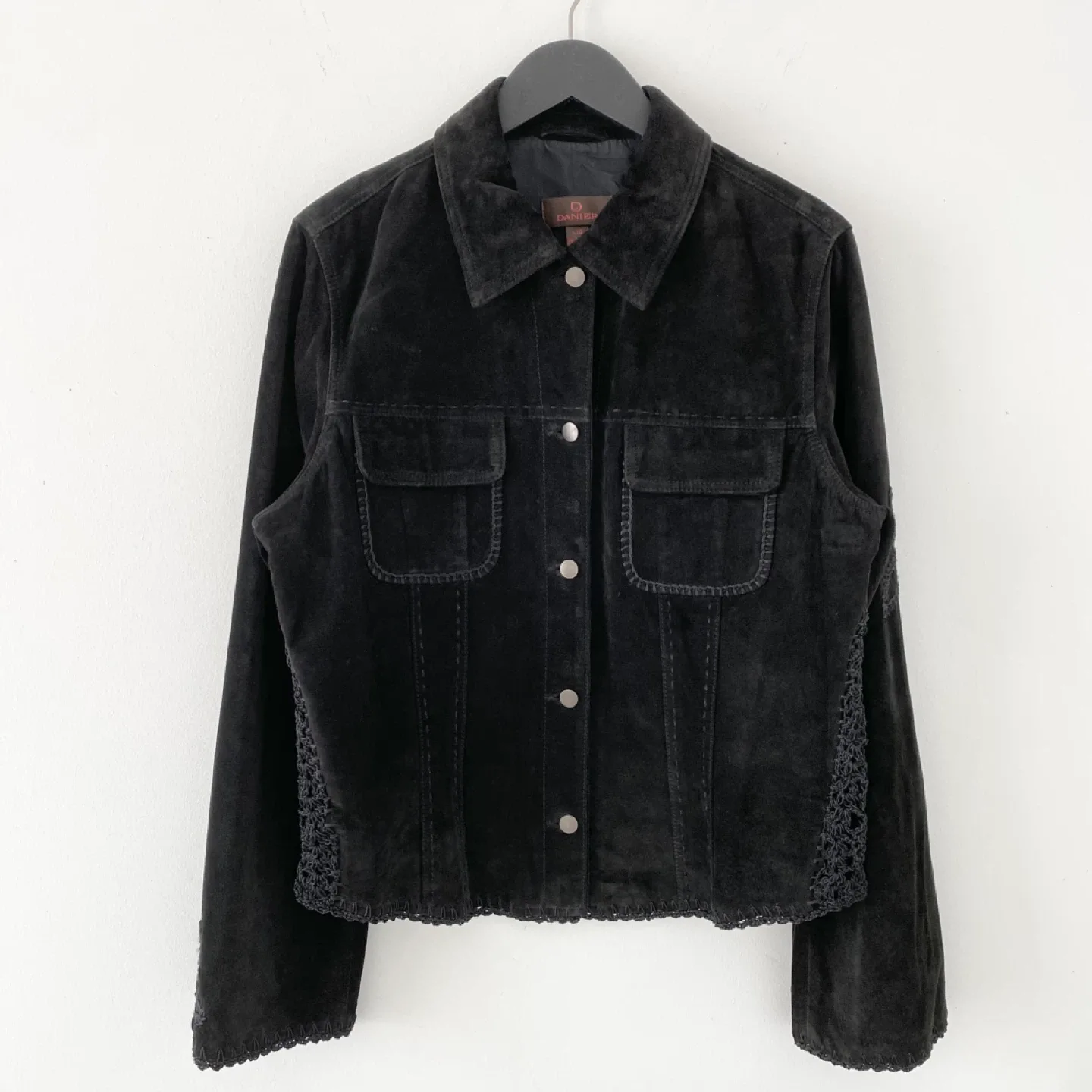 Danier Suede Jacket with Crochet Detail thumbnail
