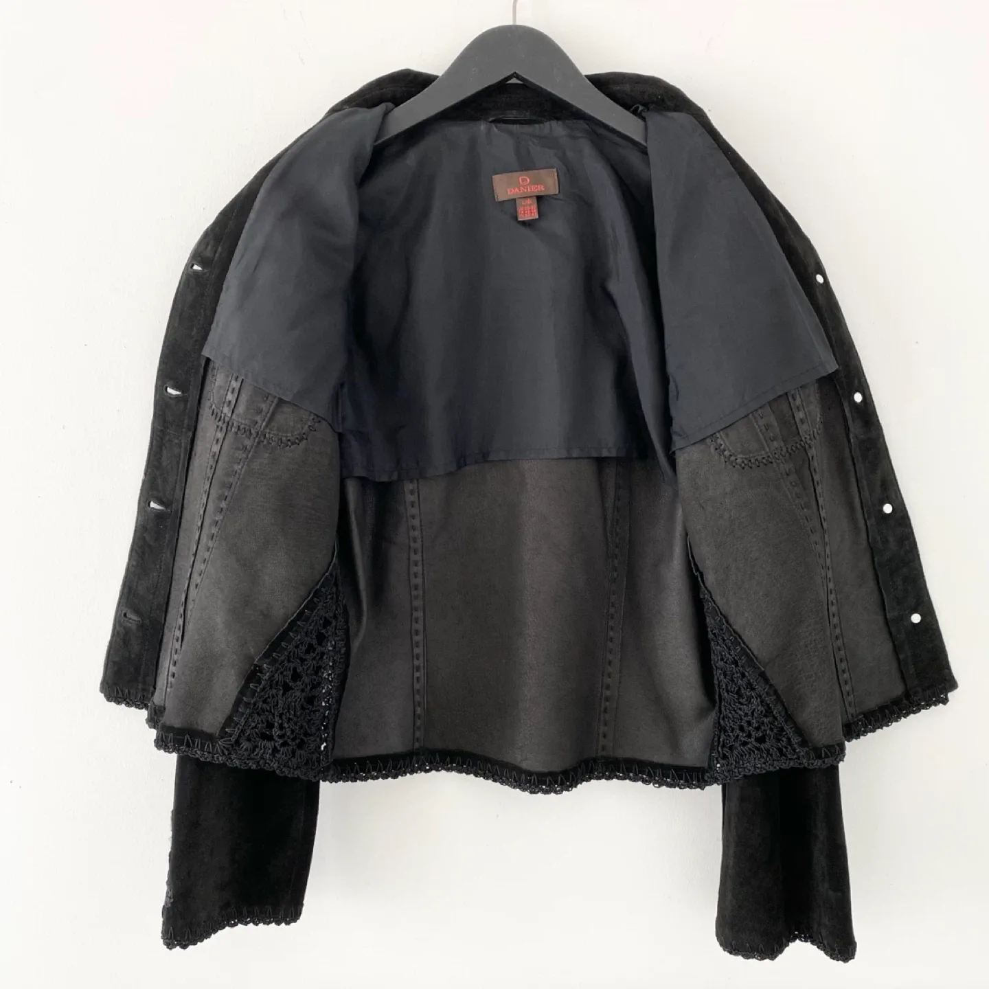 Danier Suede Jacket with Crochet Detail image indicator(3)