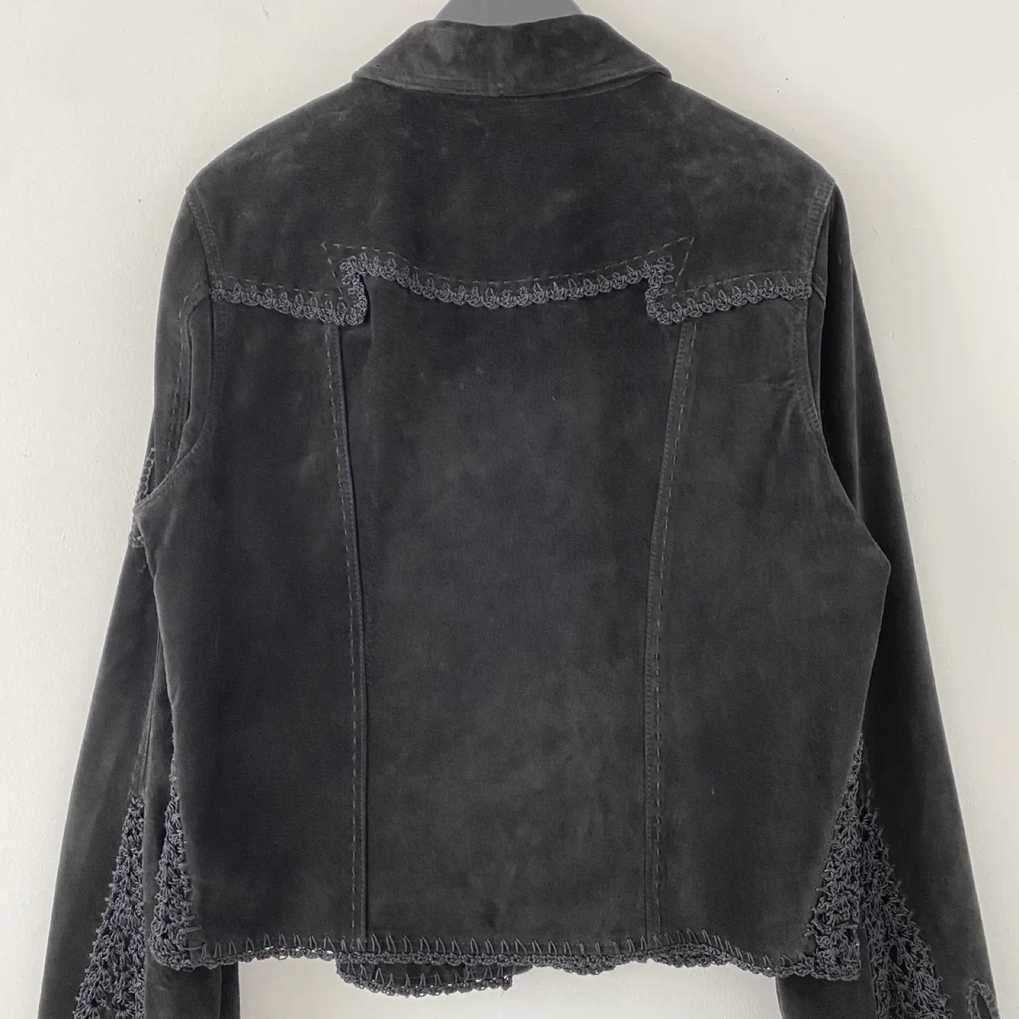 Danier Suede Jacket with Crochet Detail image indicator(5)