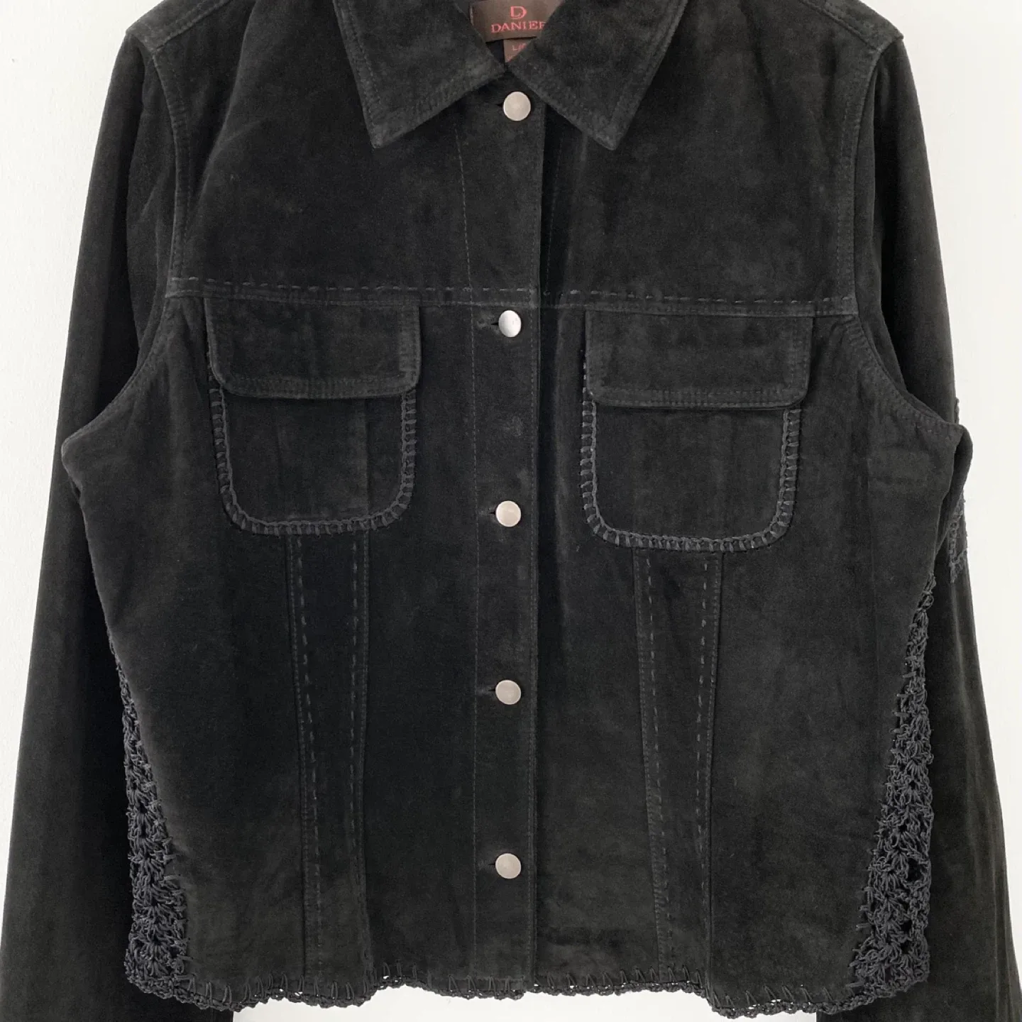 Danier Suede Jacket with Crochet Detail image indicator(4)