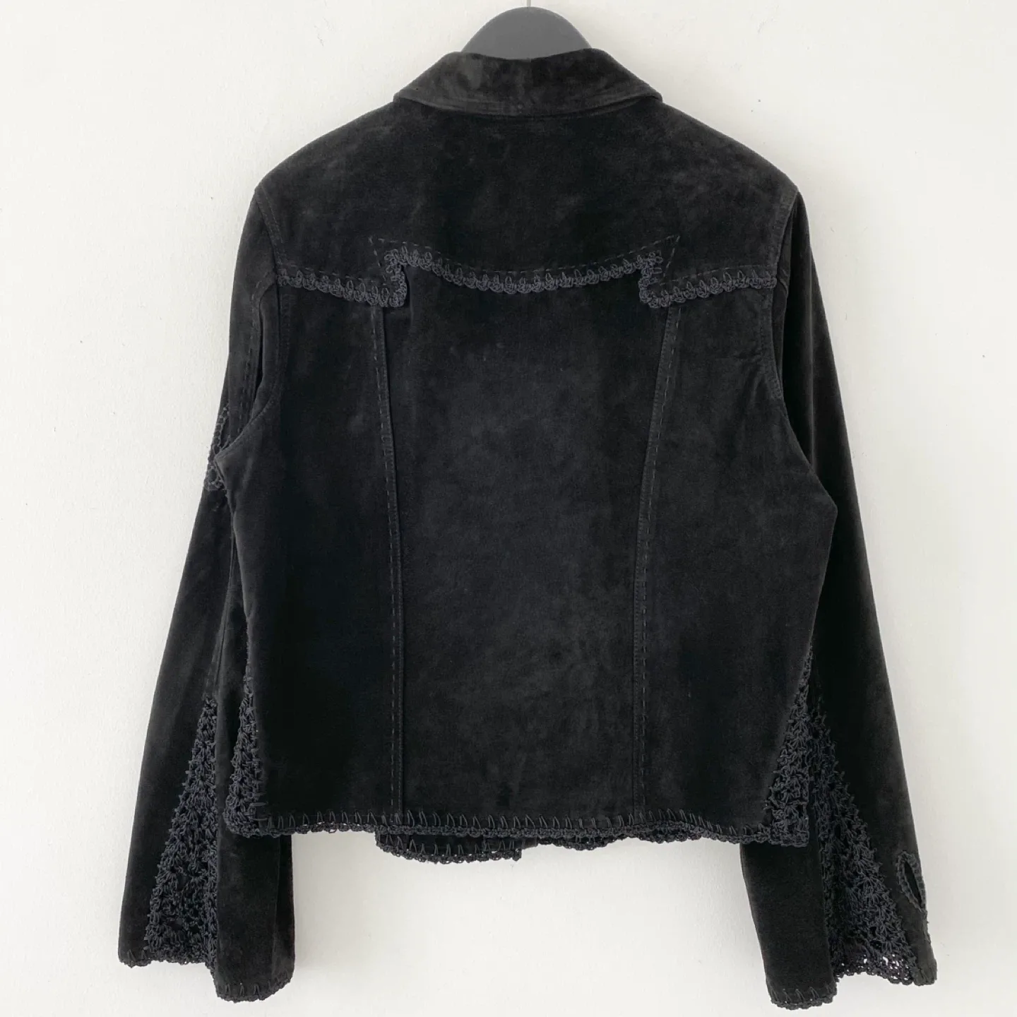 Danier Suede Jacket with Crochet Detail image indicator(2)