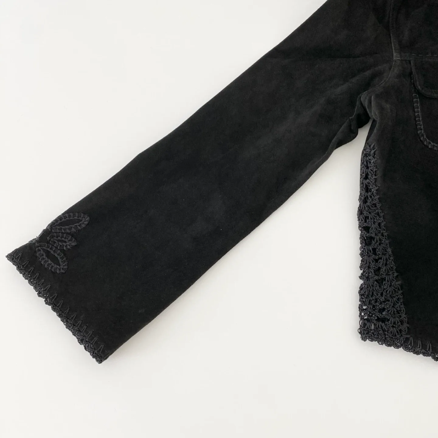 Danier Suede Jacket with Crochet Detail image indicator(8)