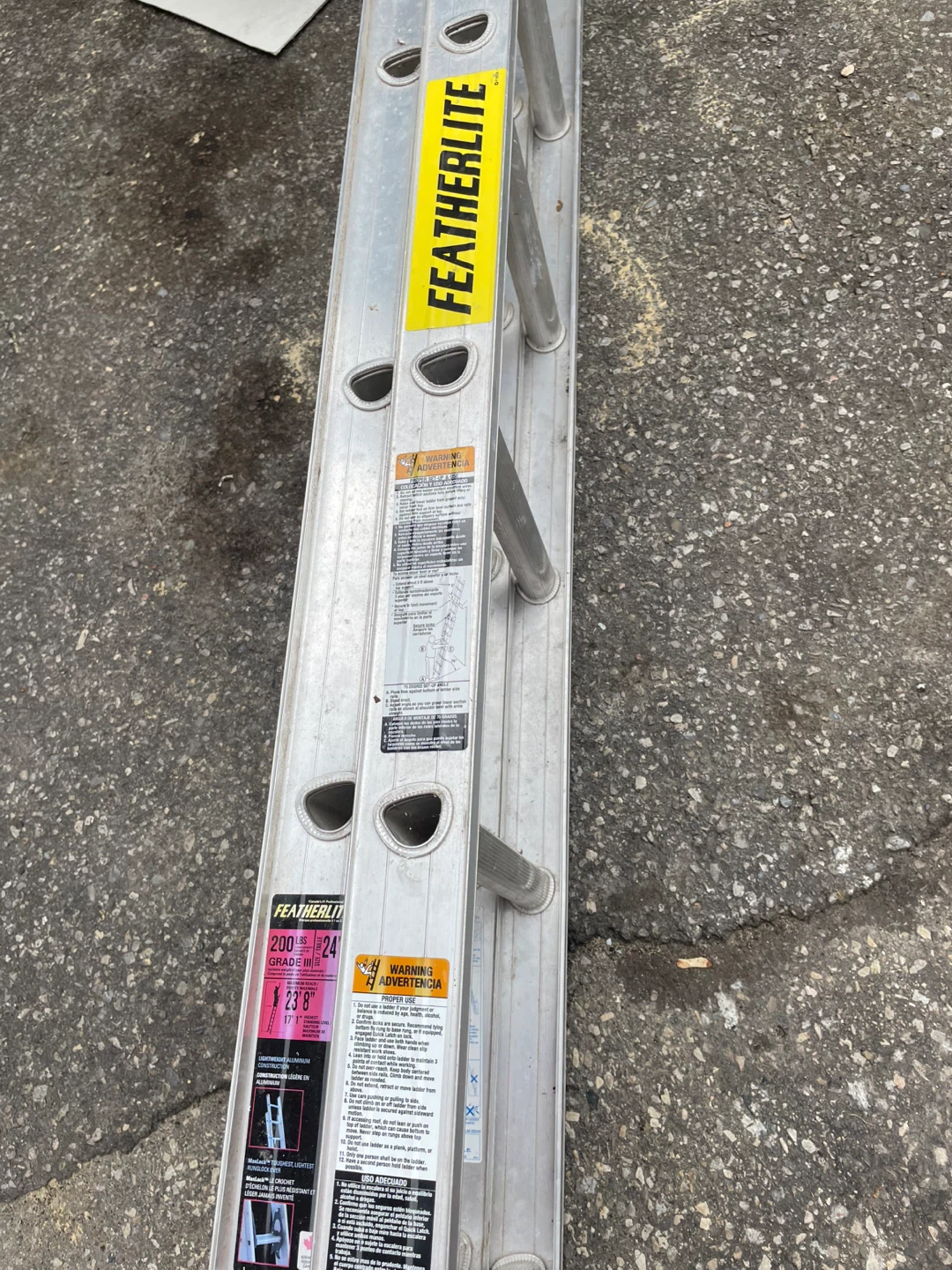 Featherlite 24ft Aluminum Extension Ladder