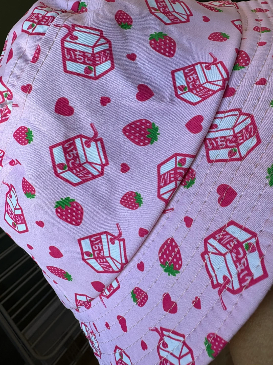 🥕Pink Strawberry Milk Bucket Hat🥕 - photo 3