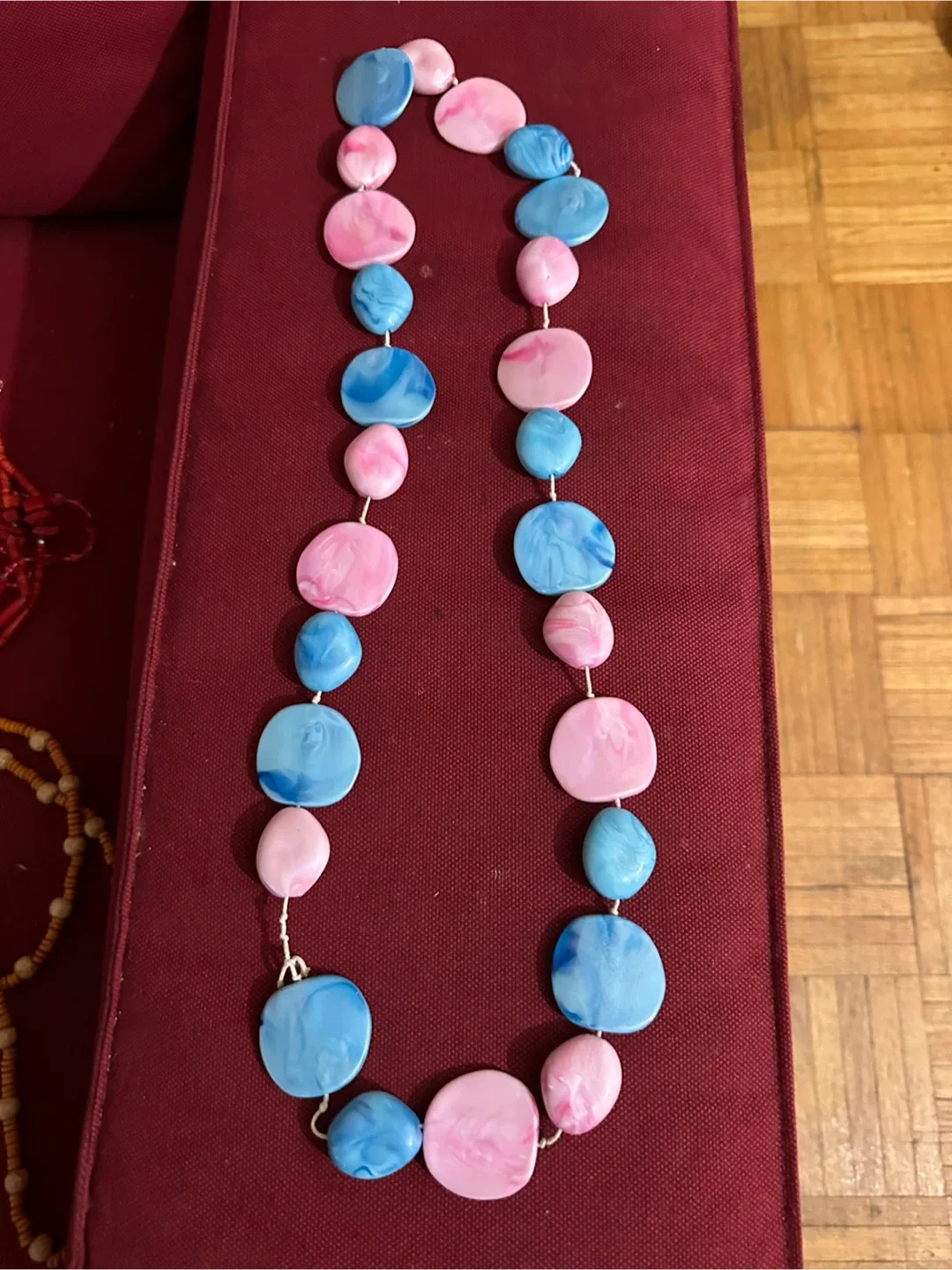 Pink and Blue Beaded Necklace image indicator(2)
