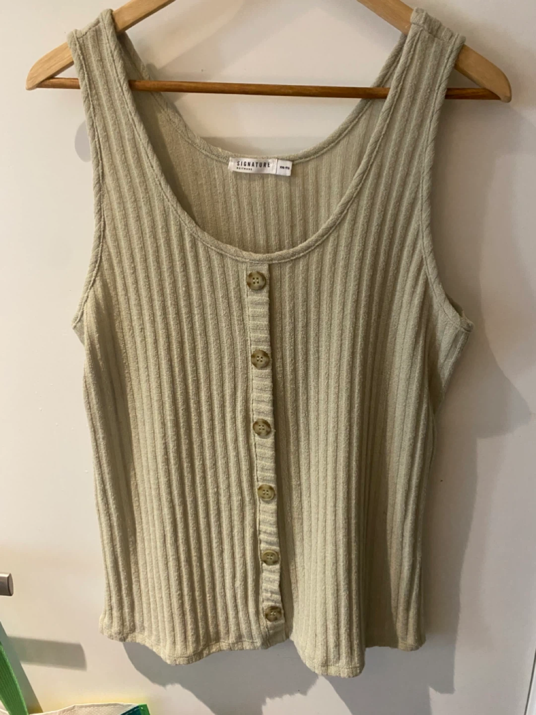 Olive green Ribbed Tank Top 🥕