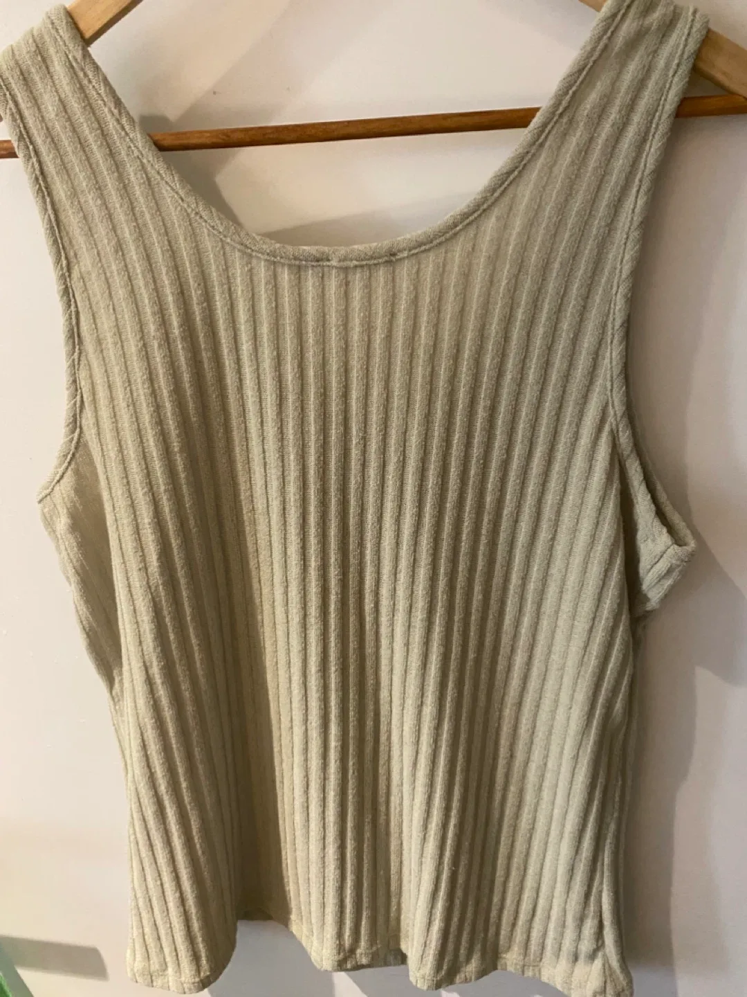 Olive green Ribbed Tank Top 🥕 image indicator(2)