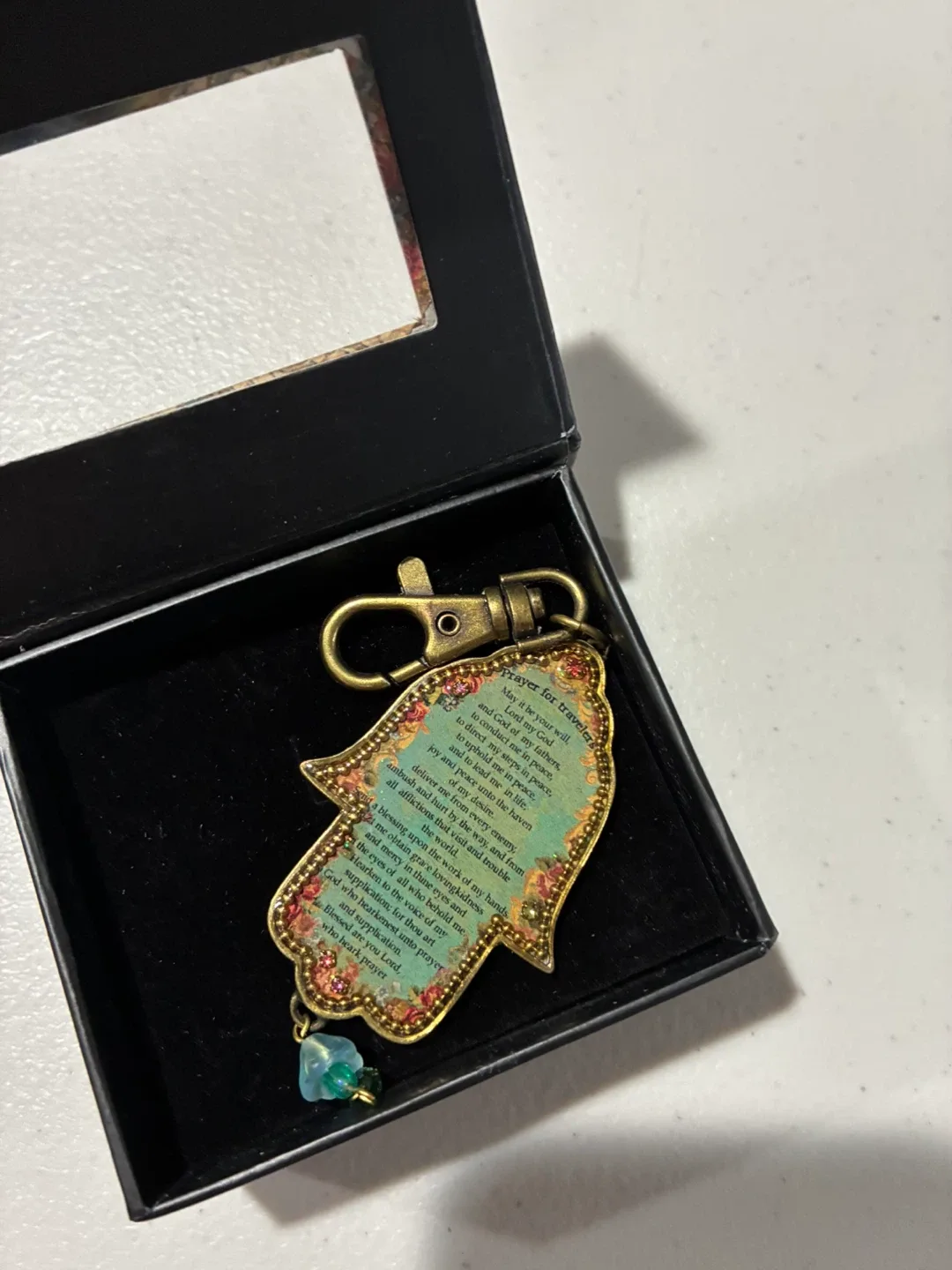 Michal Negrin Hamsa Keychain with Box thumbnail