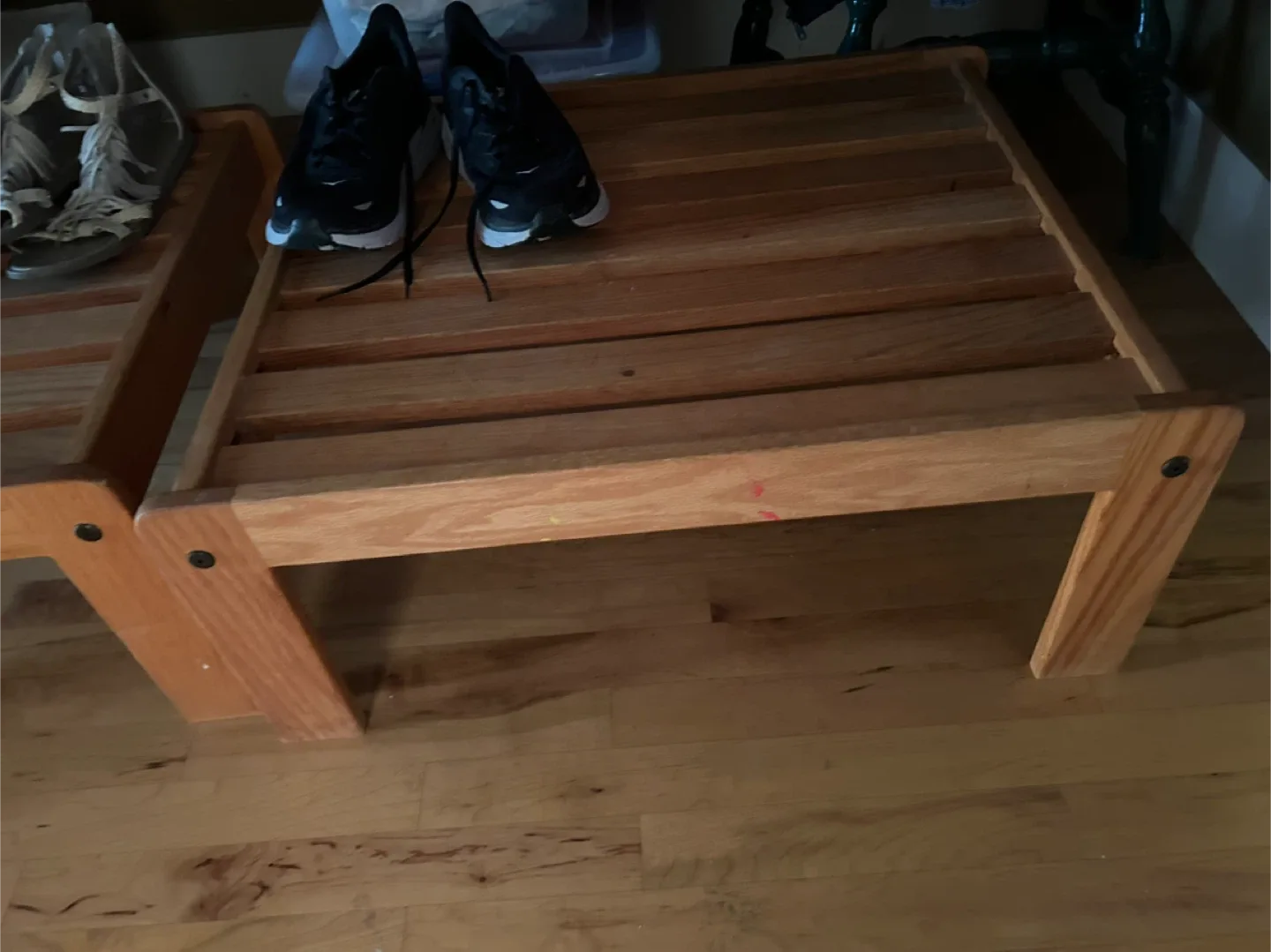 $20.00 each one ..  Wooden Shoe Rack image indicator(4)