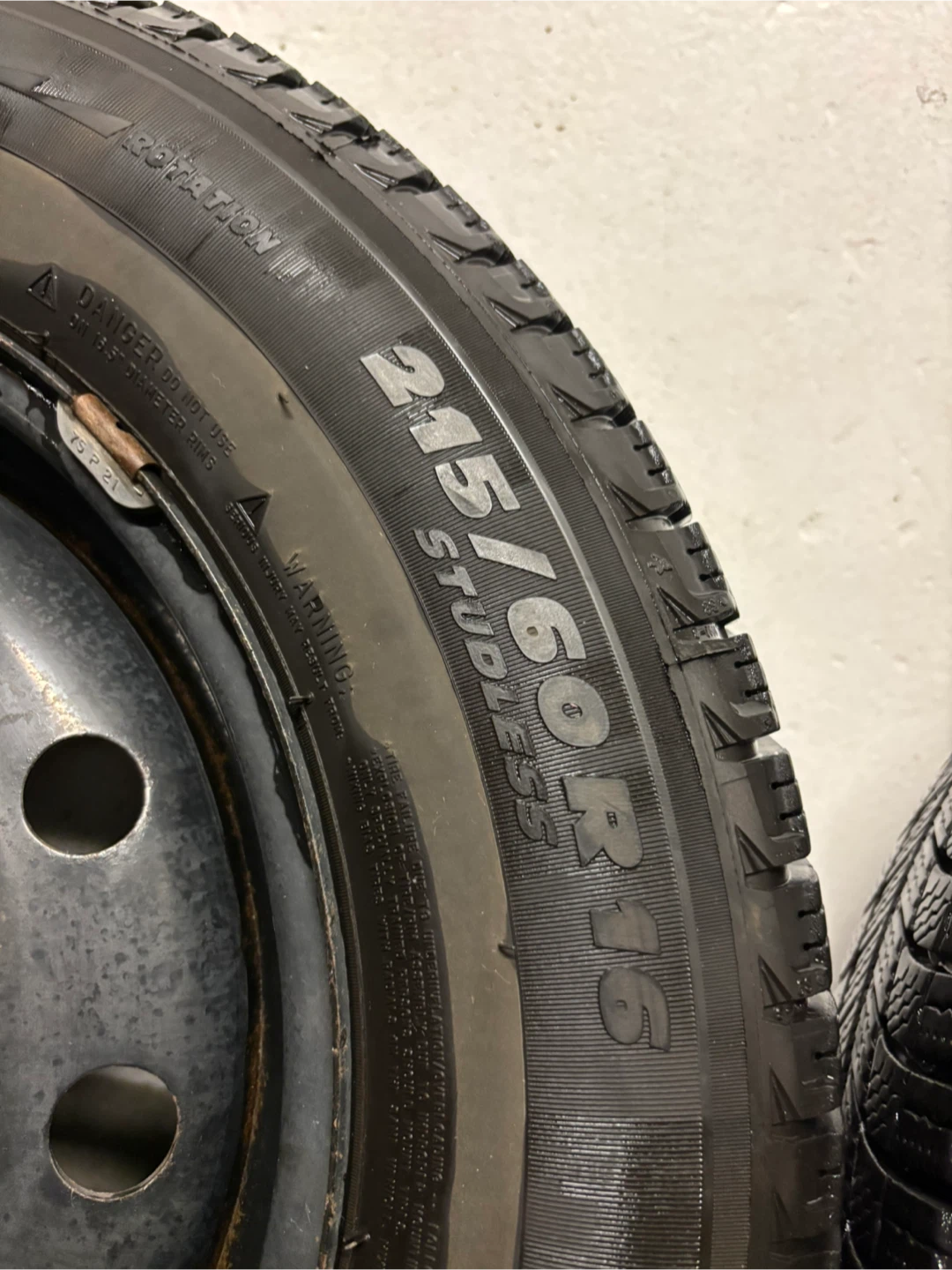 Michelin X-Ice Winter Tires 215/60R16 on Steel Rims 9/32 tread - photo 4