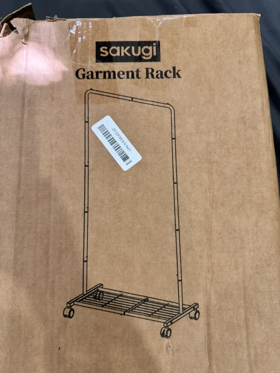 New Garment Rack - Black, Rolling with Brakes thumbnail
