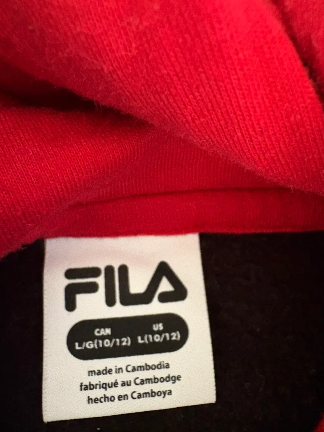 Fila Hoodie - Size L (10/12)🥕🥕🥕 image indicator(3)