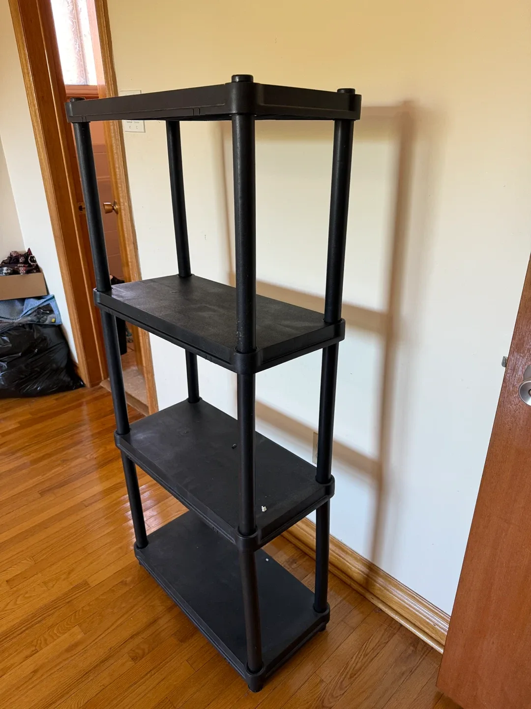 Black 4-Tier Plastic Shelf thumbnail