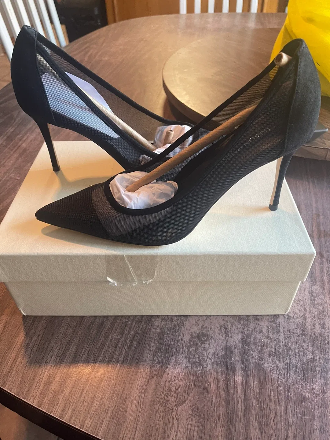 Brand New Marion Parke Black Mesh Pumps thumbnail