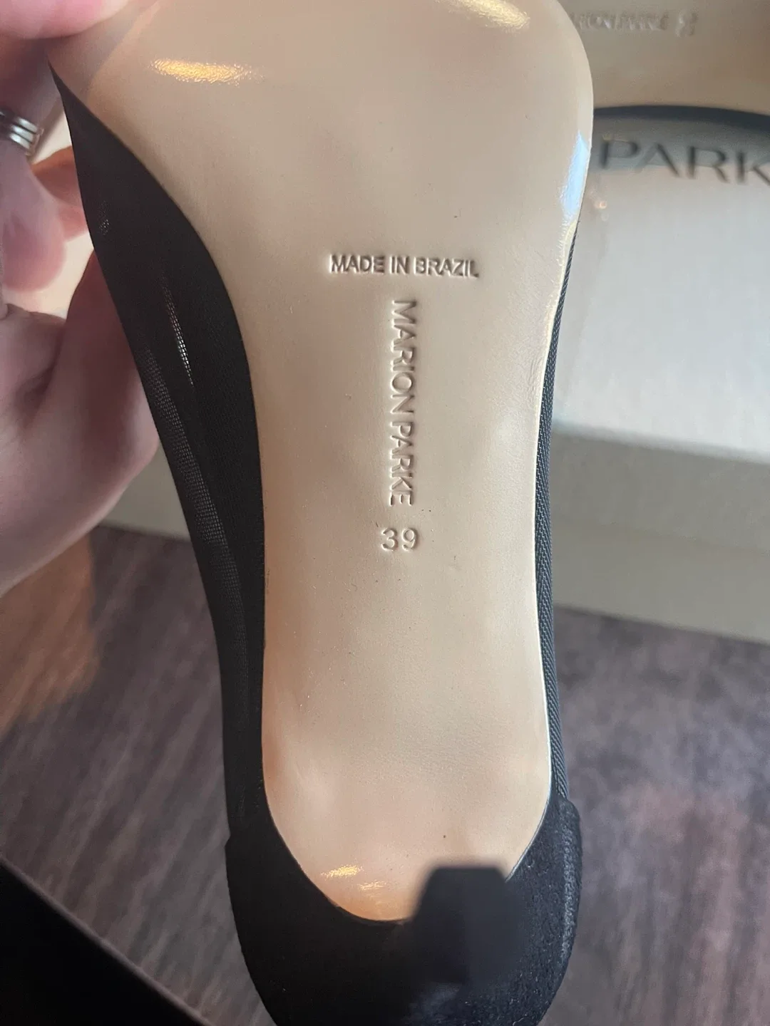 Brand New Marion Parke Black Mesh Pumps image indicator(2)