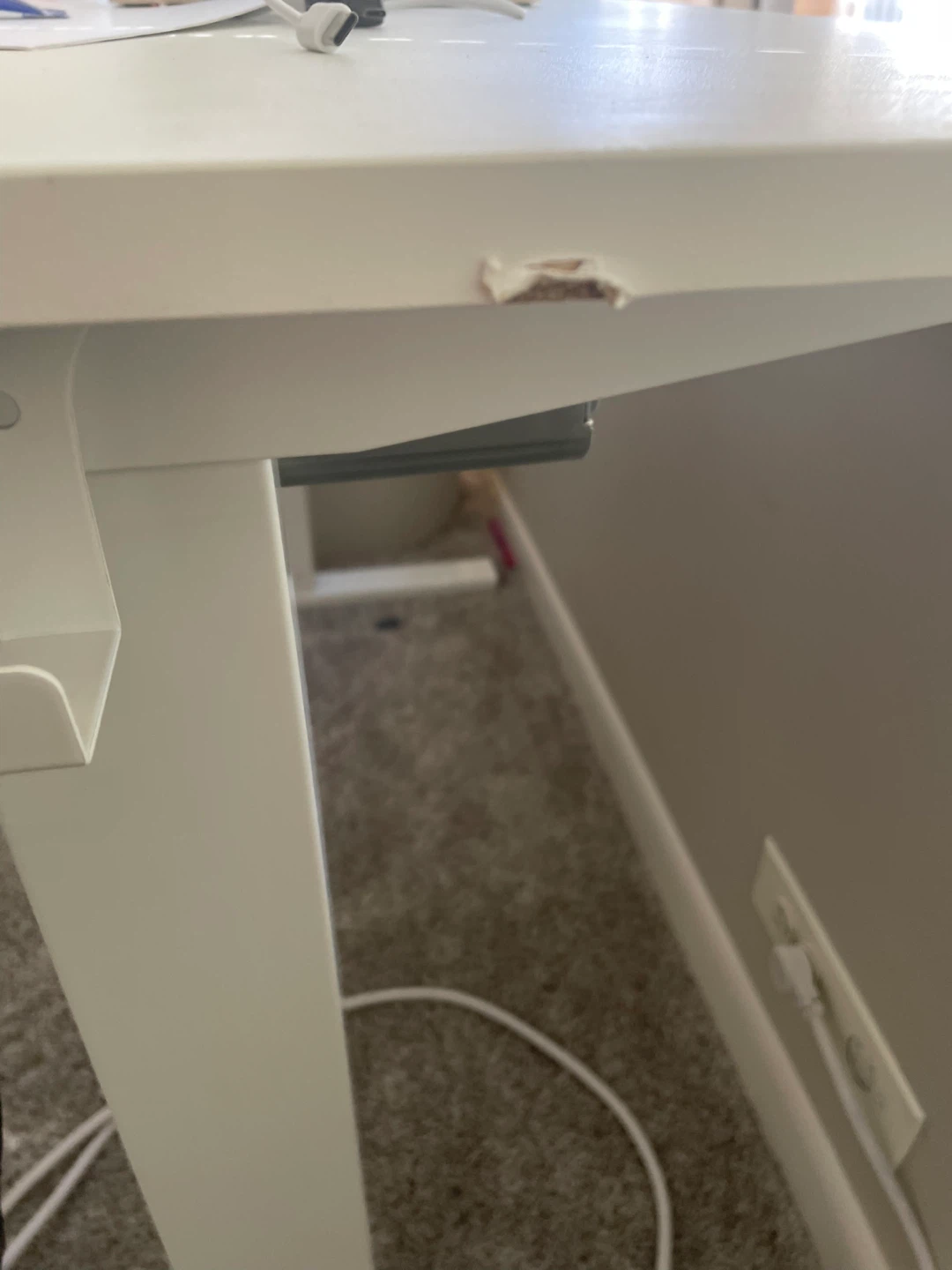 White Standing Desk - photo 2