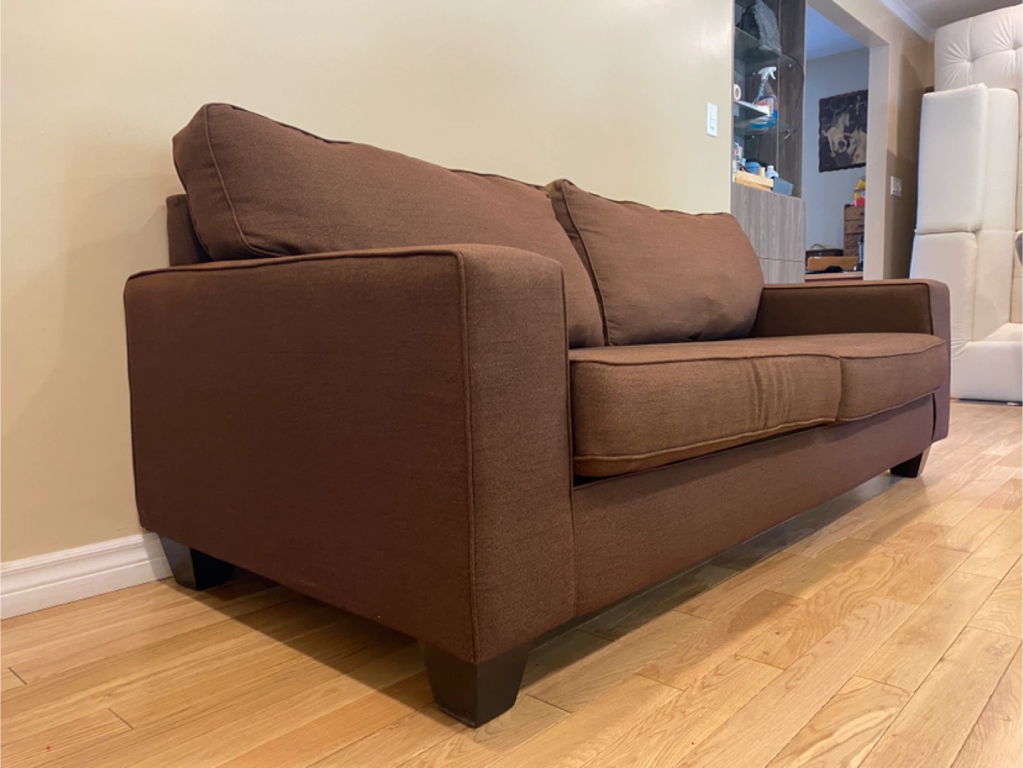 Chocolate Fabric 3 Seater Sofa (CAN DELIVER) - photo 3