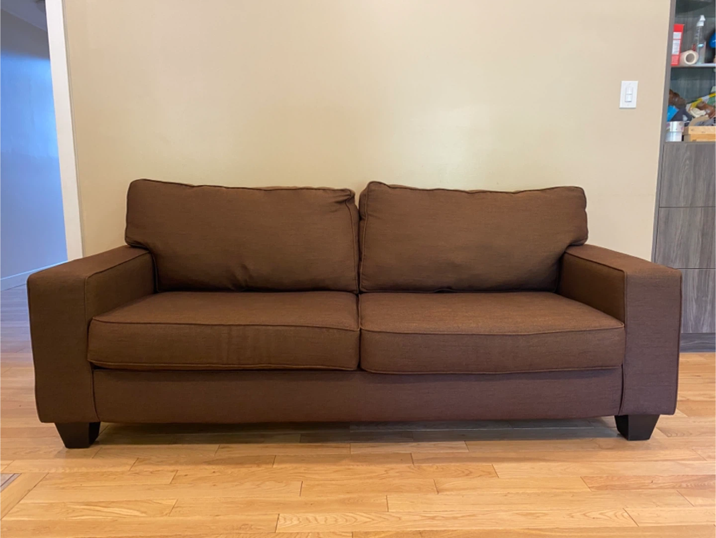 Chocolate Fabric 3 Seater Sofa (CAN DELIVER) - photo 2
