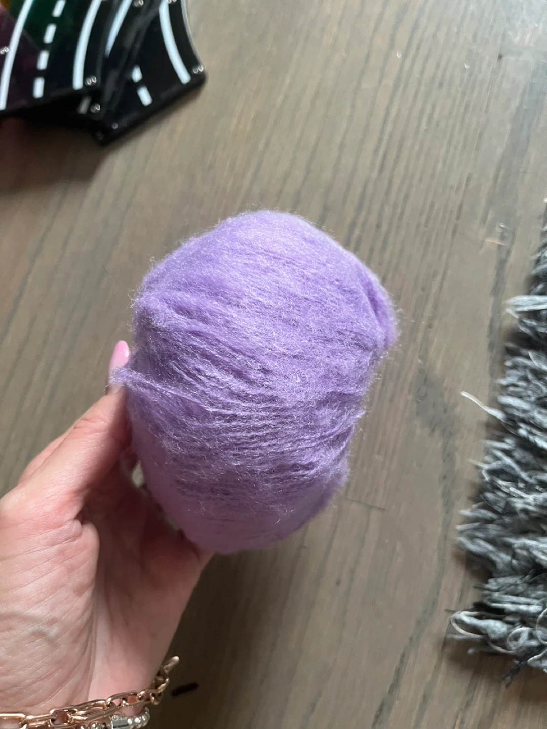 Purple Mohair Yarn Balls - photo 2