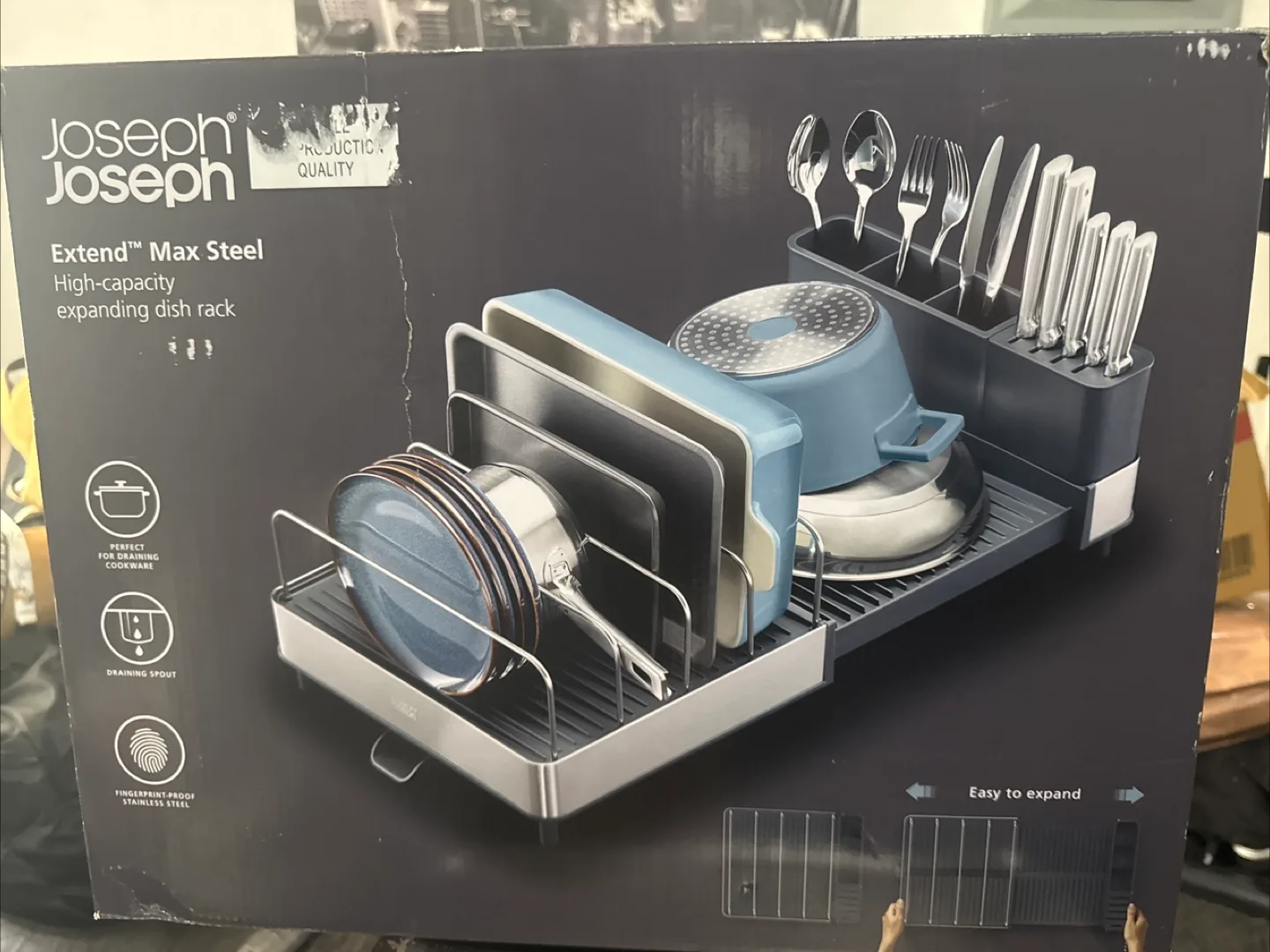 Joseph Joseph Extend Max Steel Dish Rack thumbnail
