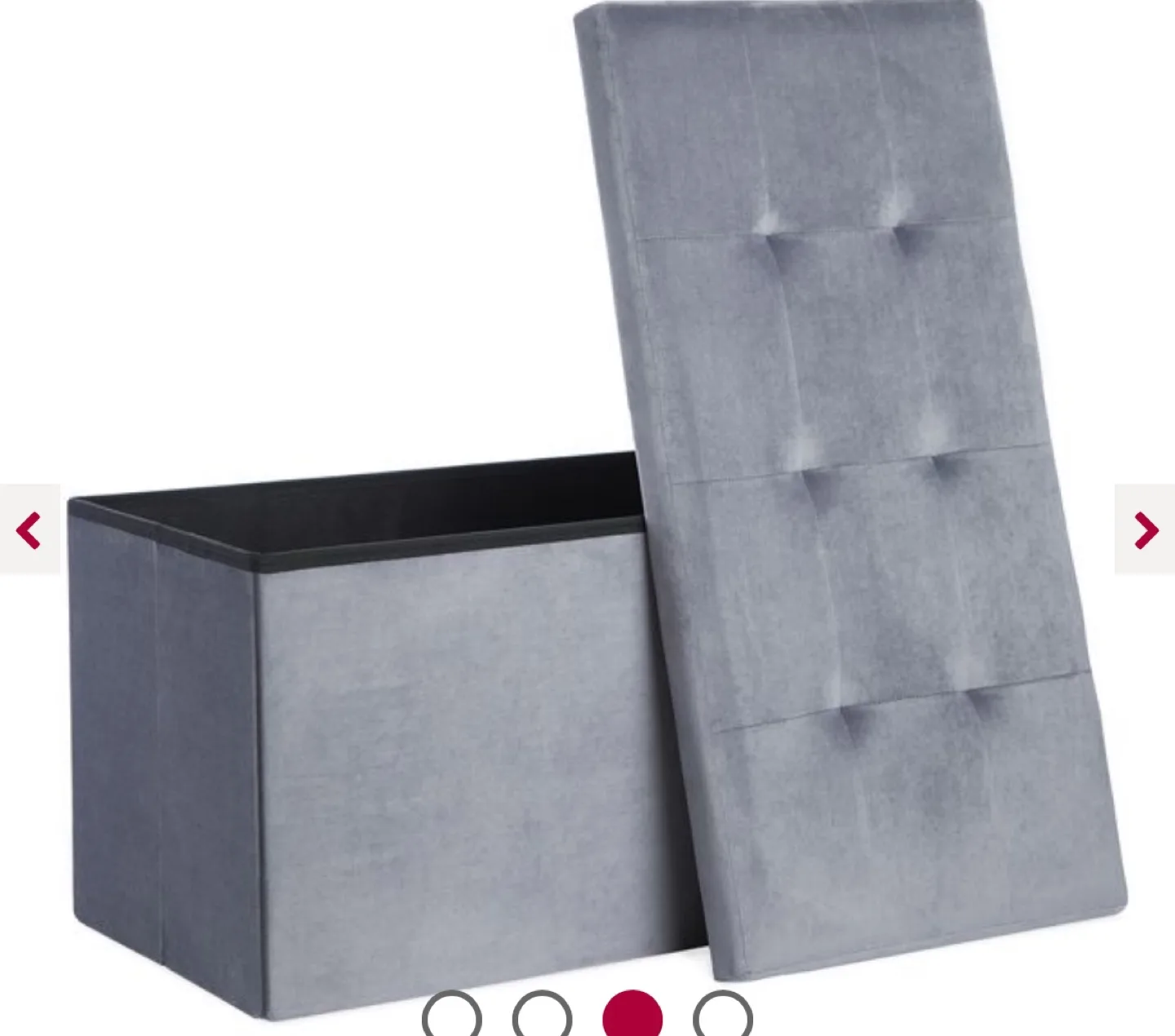 Navy Blue Storage Ottoman Bench thumbnail
